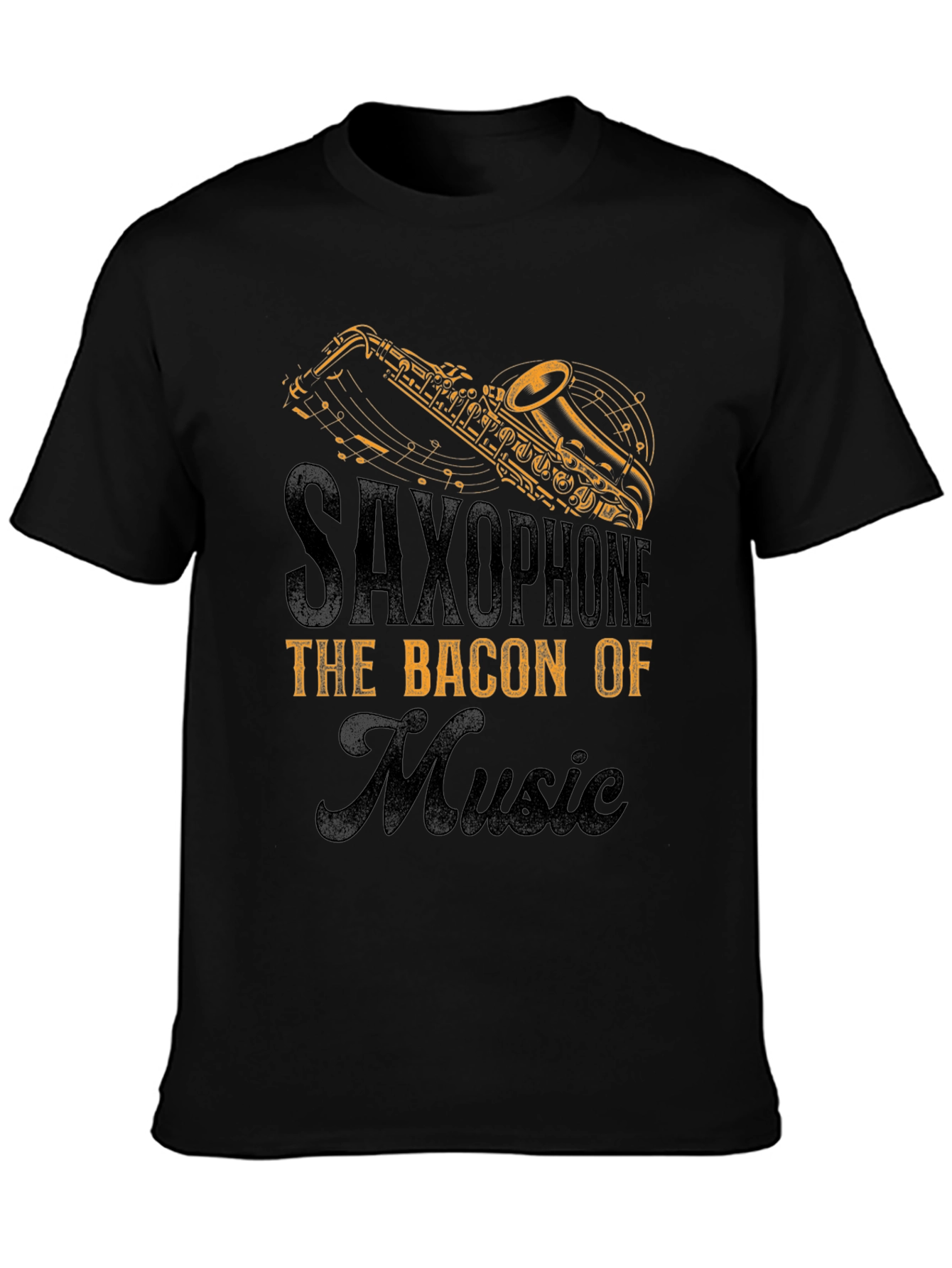 Saxophone Bacon of Music T-Shirt