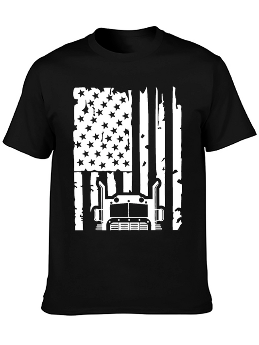 Trucker American Flag Graphic Tee