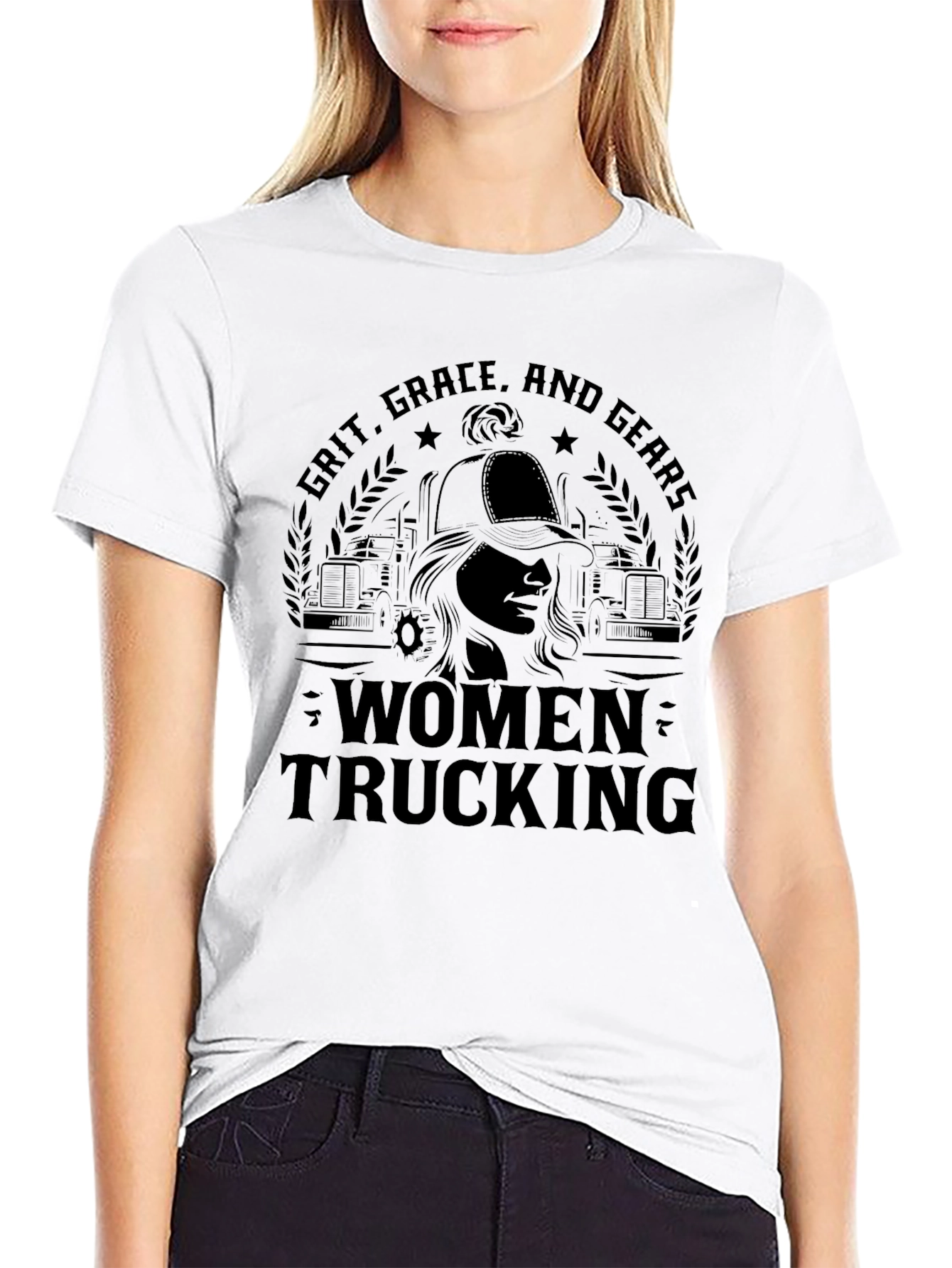 Women Trucking T-Shirt - Grit Grace and Gears