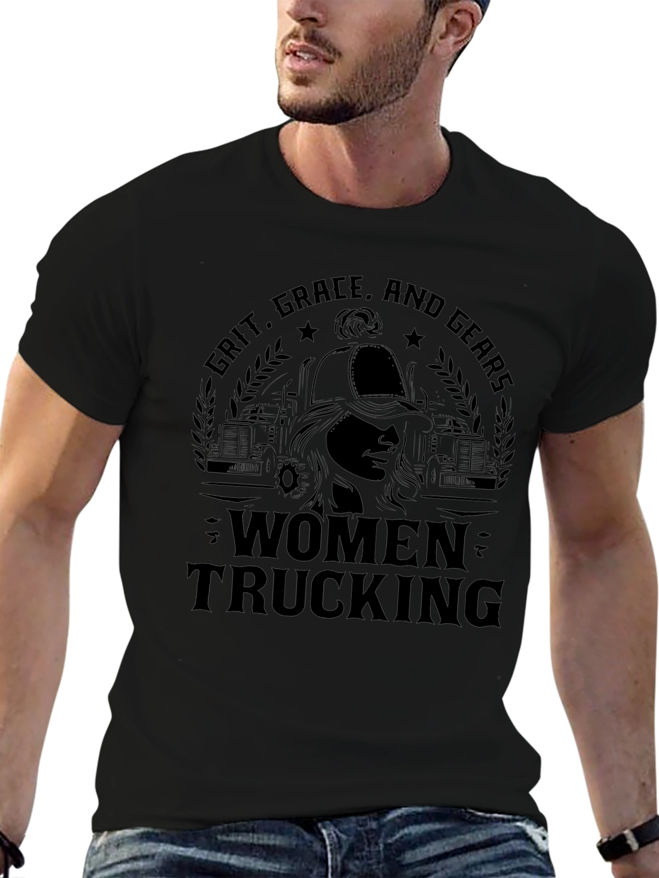 Women Trucking T-Shirt - Grit Grace and Gears