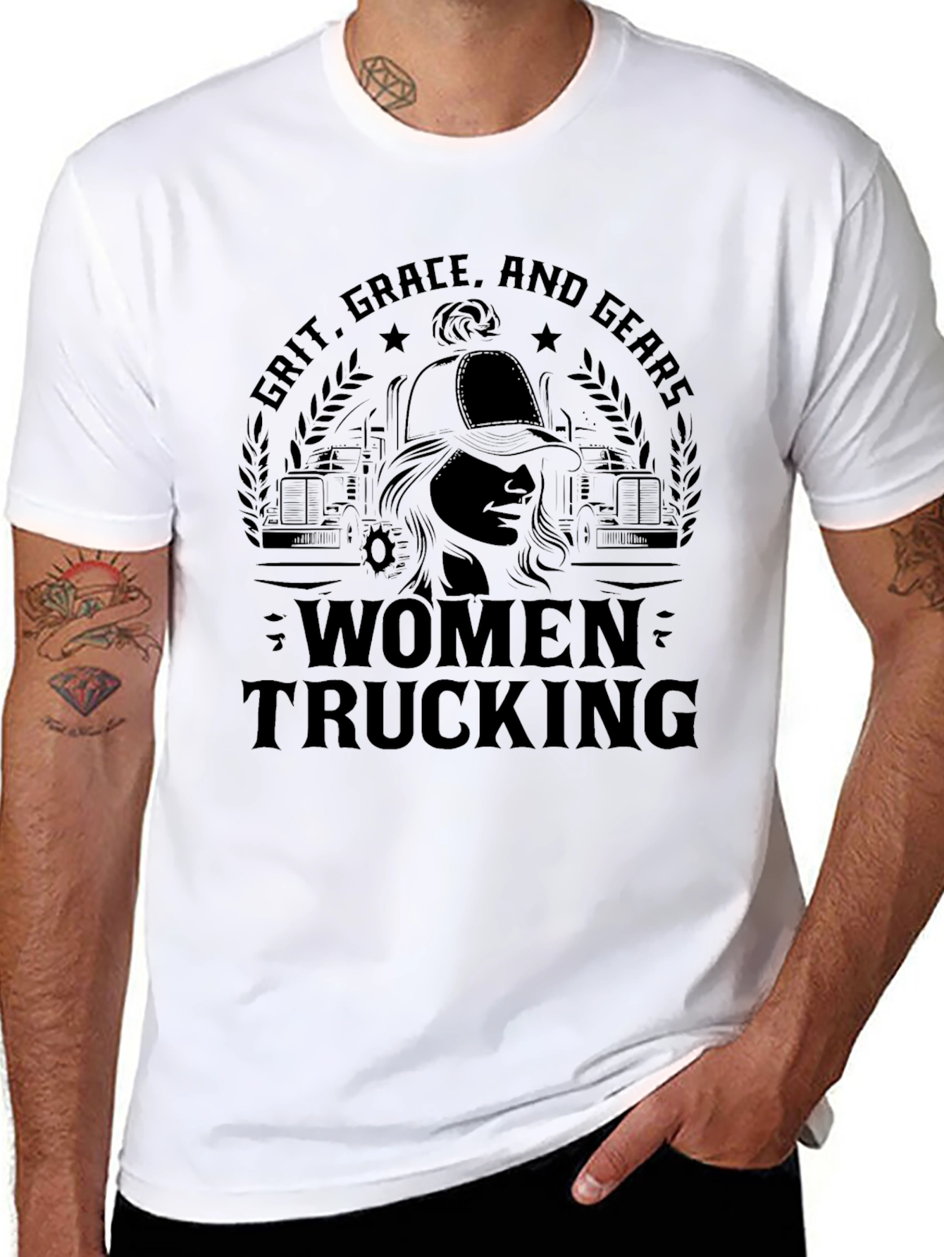Women Trucking T-Shirt - Grit Grace and Gears