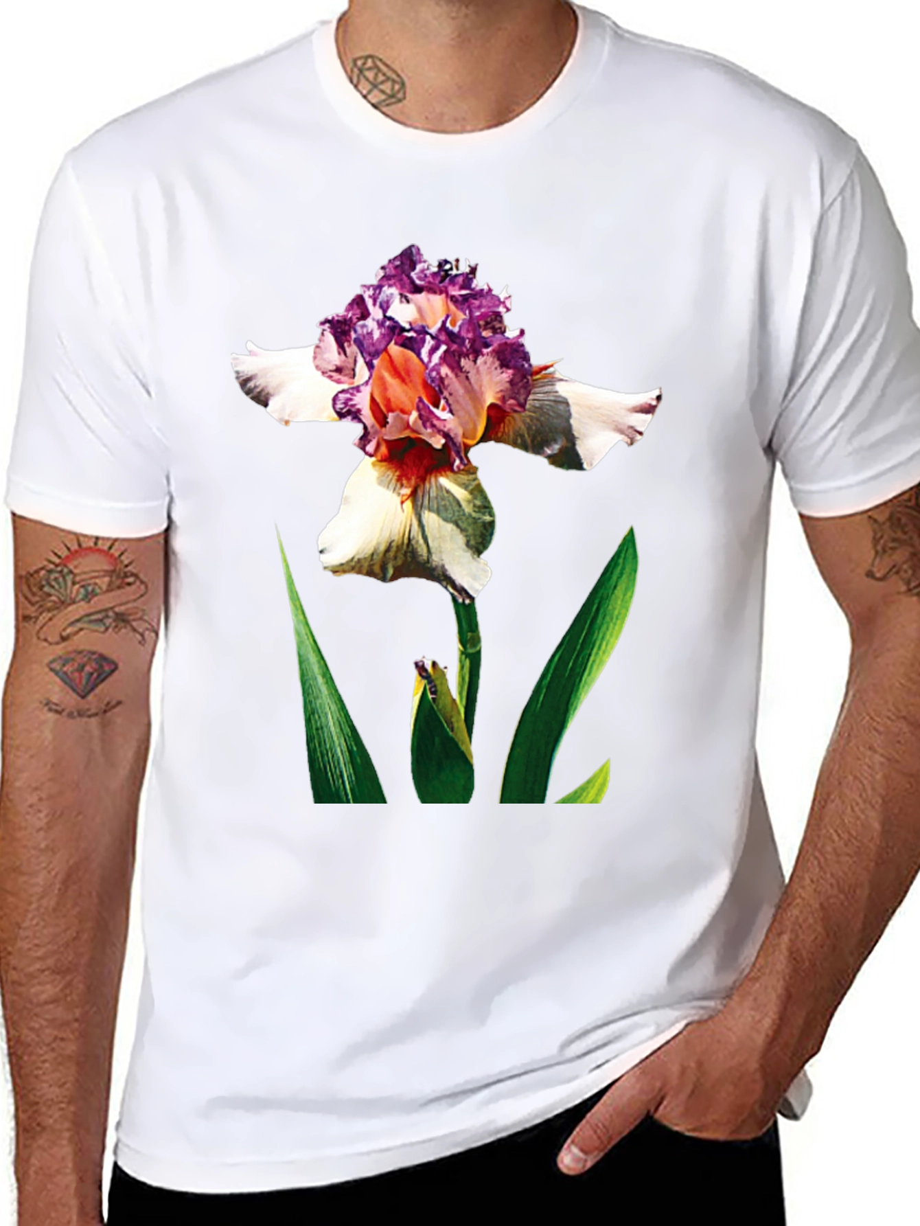 Floral Graphic Black Tee
