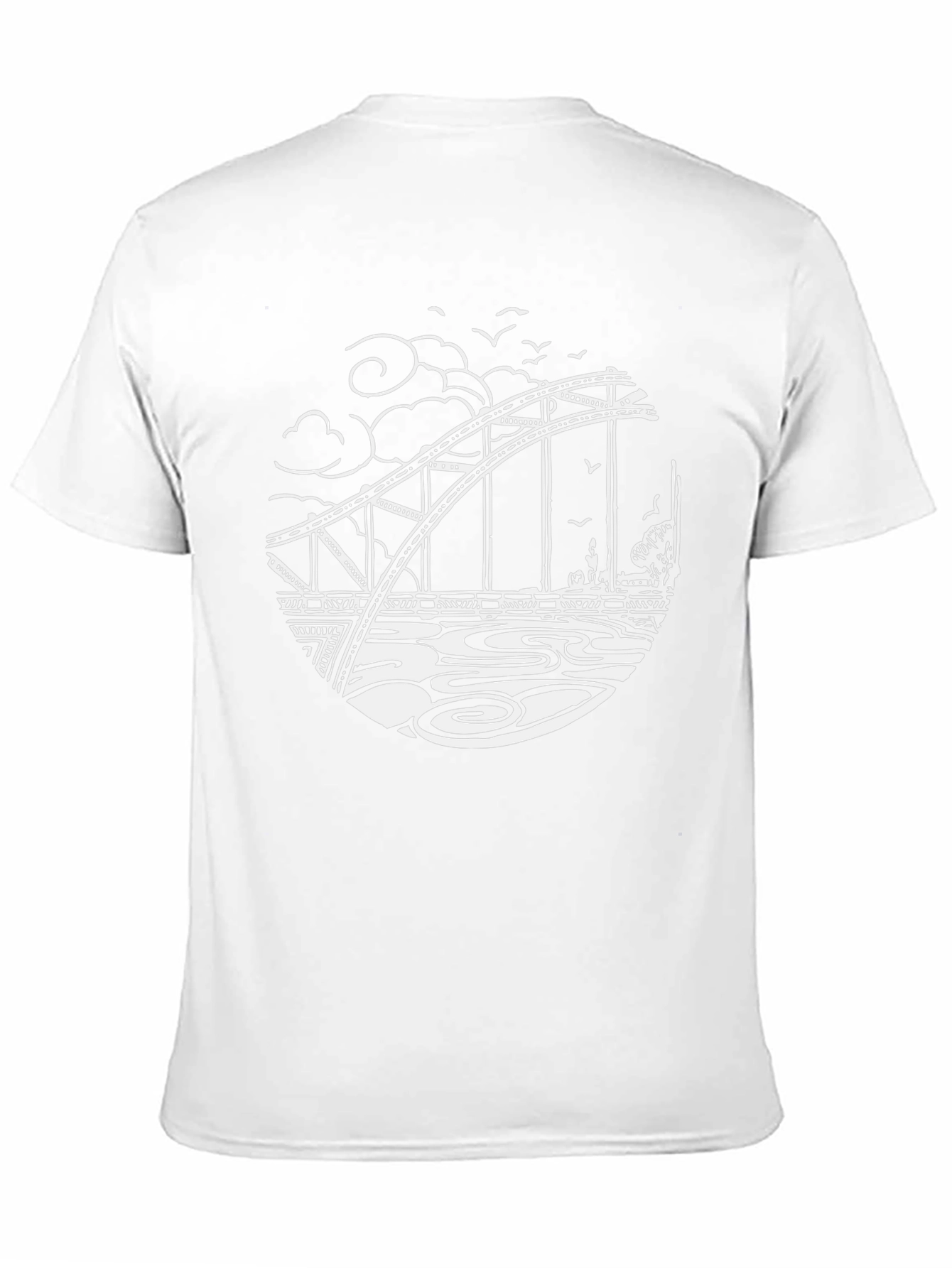 Bridge Graphic Tee - Black Cotton T-Shirt