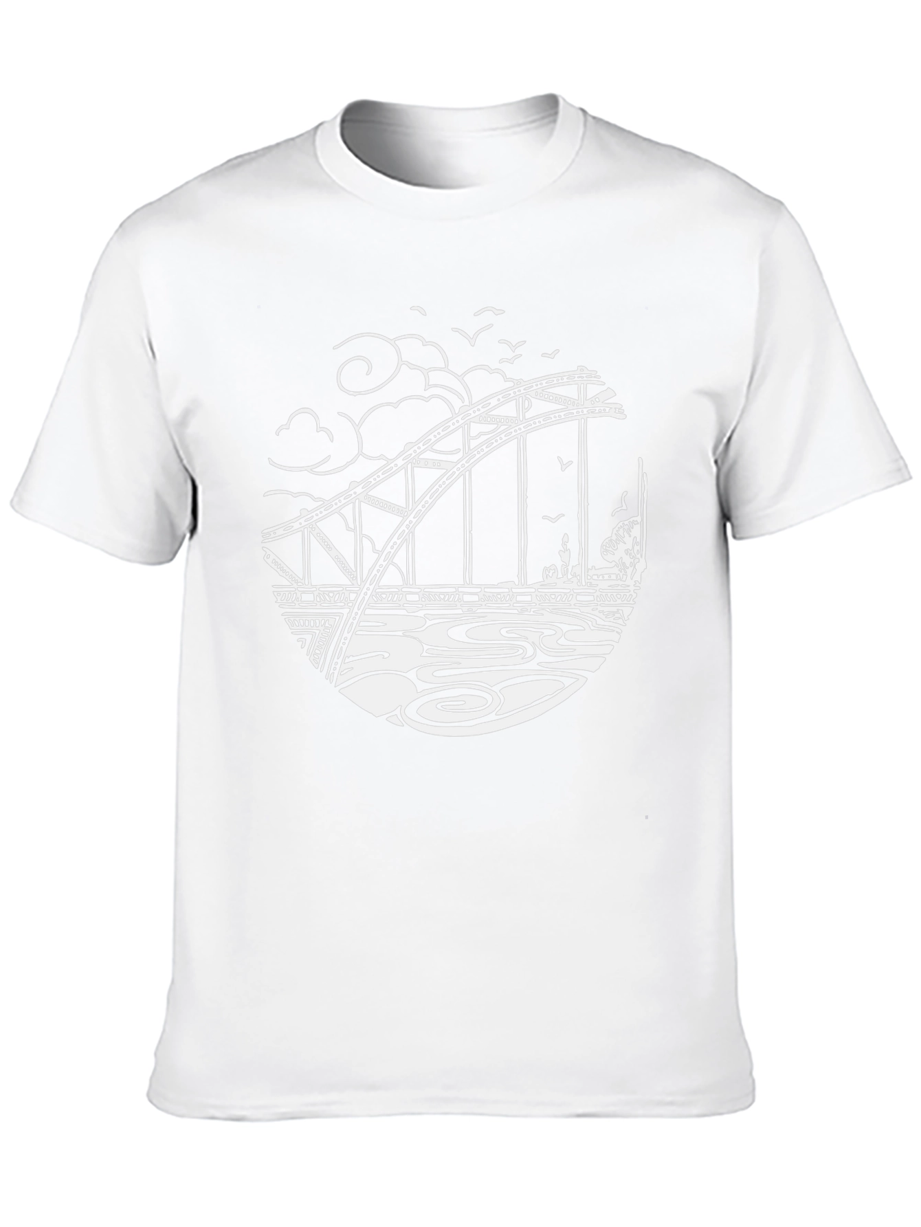 Bridge Graphic Tee - Black Cotton T-Shirt