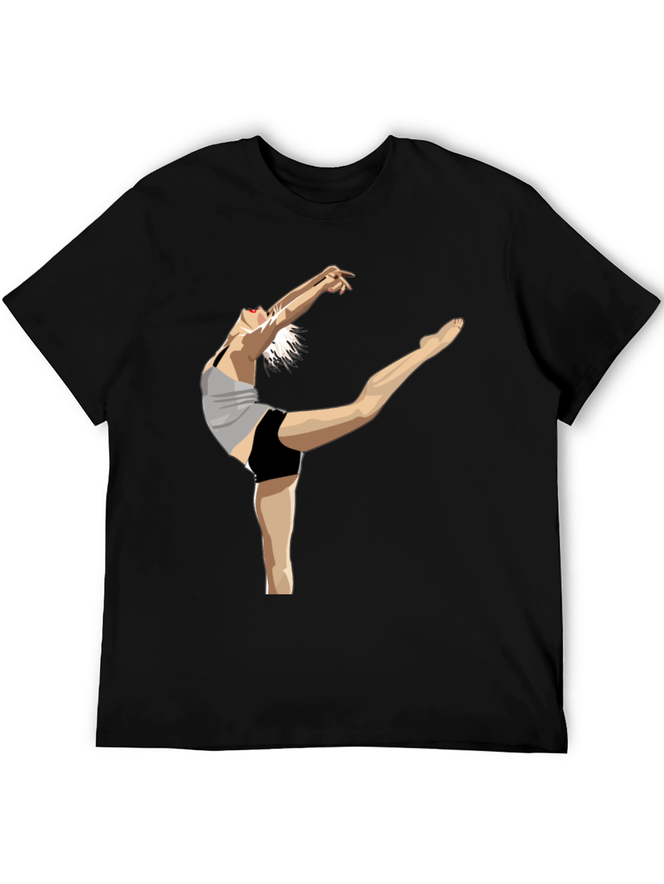 Dancer Graphic Black Cotton T-Shirt