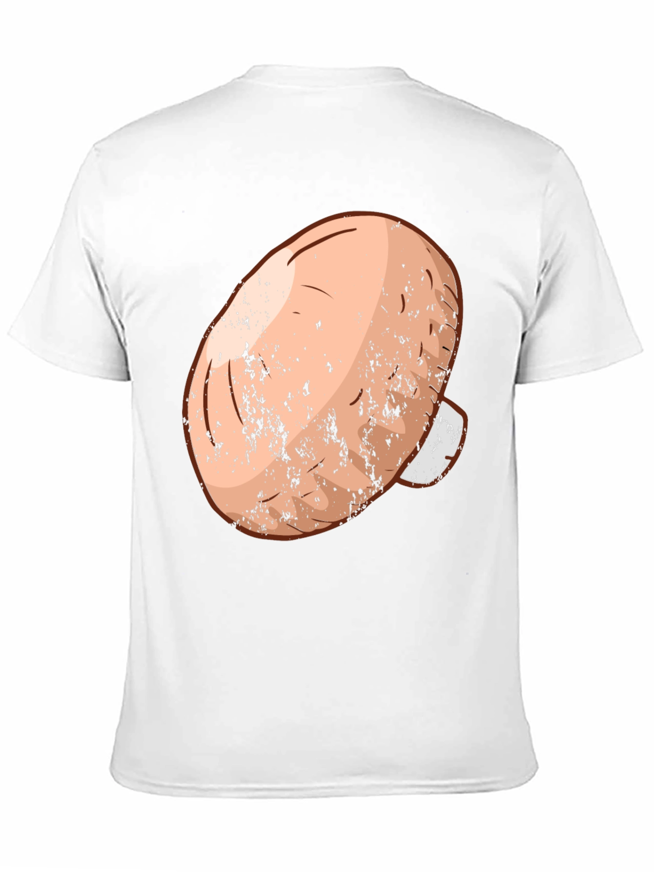 Mushroom Graphic Tee - Black Cotton Casual Wear