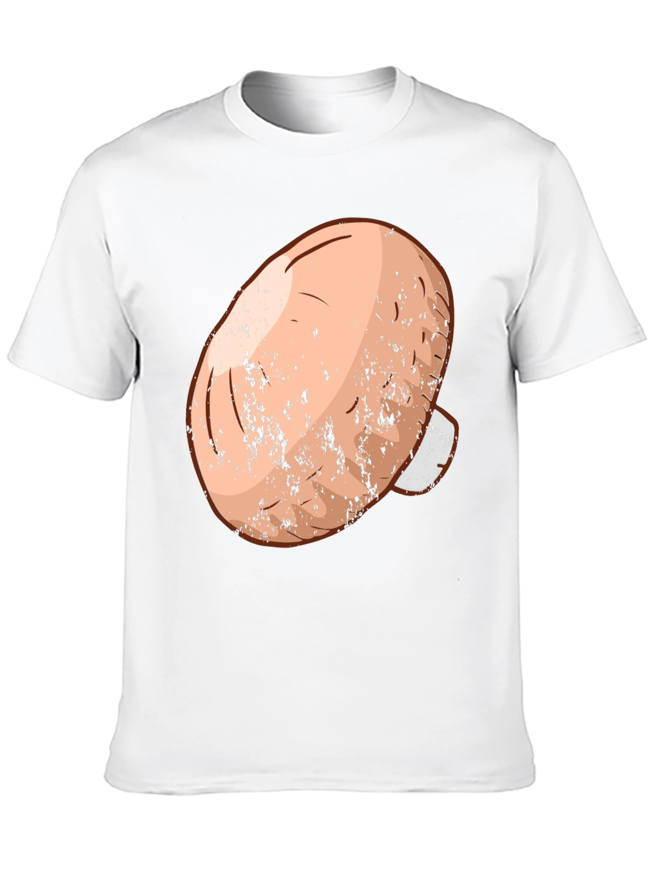 Mushroom Graphic Tee - Black Cotton Casual Wear