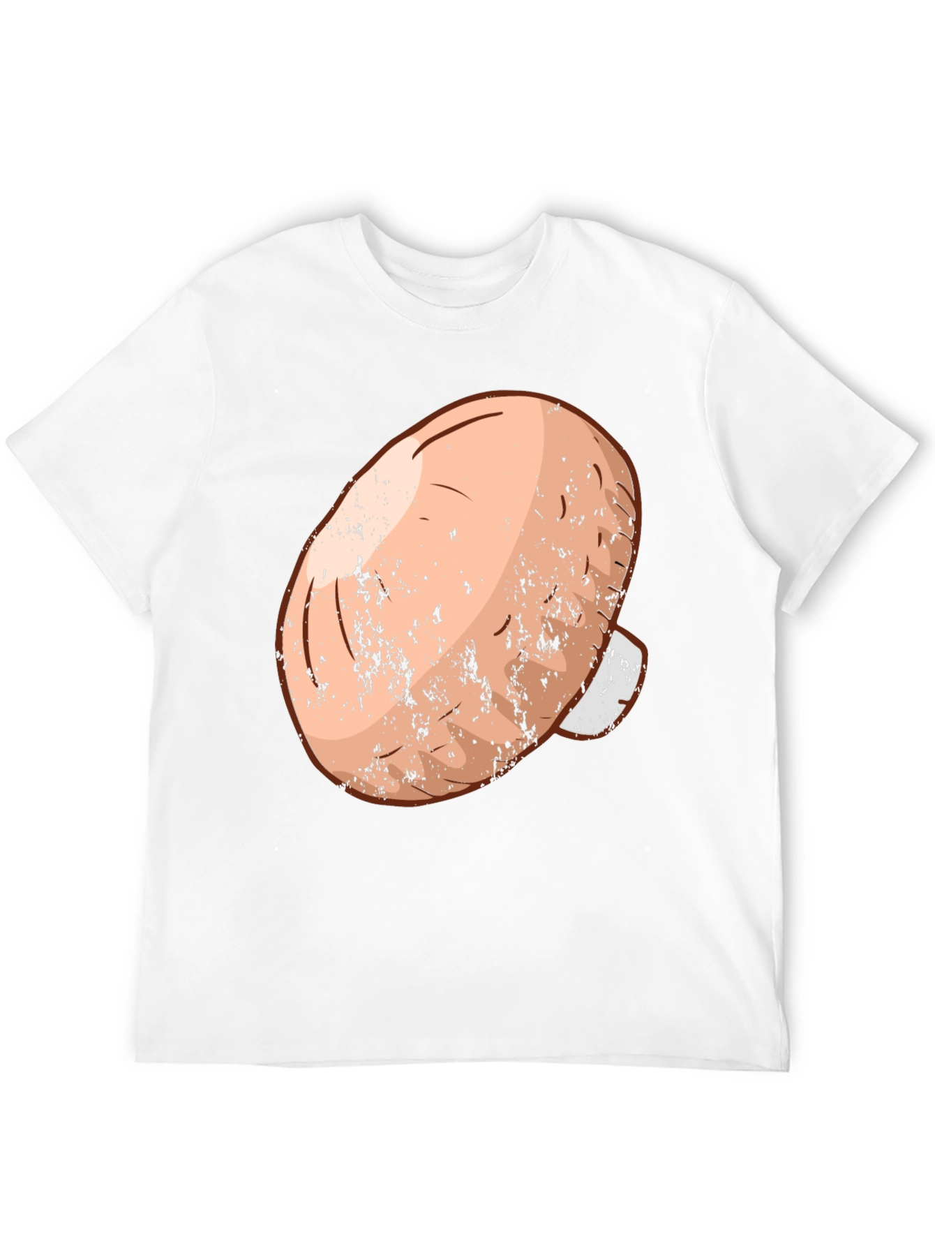 Mushroom Graphic Tee - Black Cotton Casual Wear