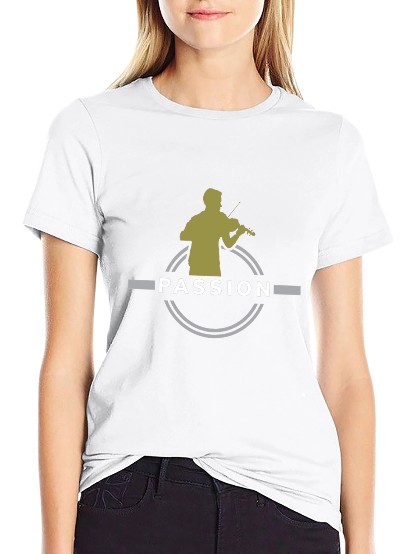 Passion Violinist Graphic Tee - Black