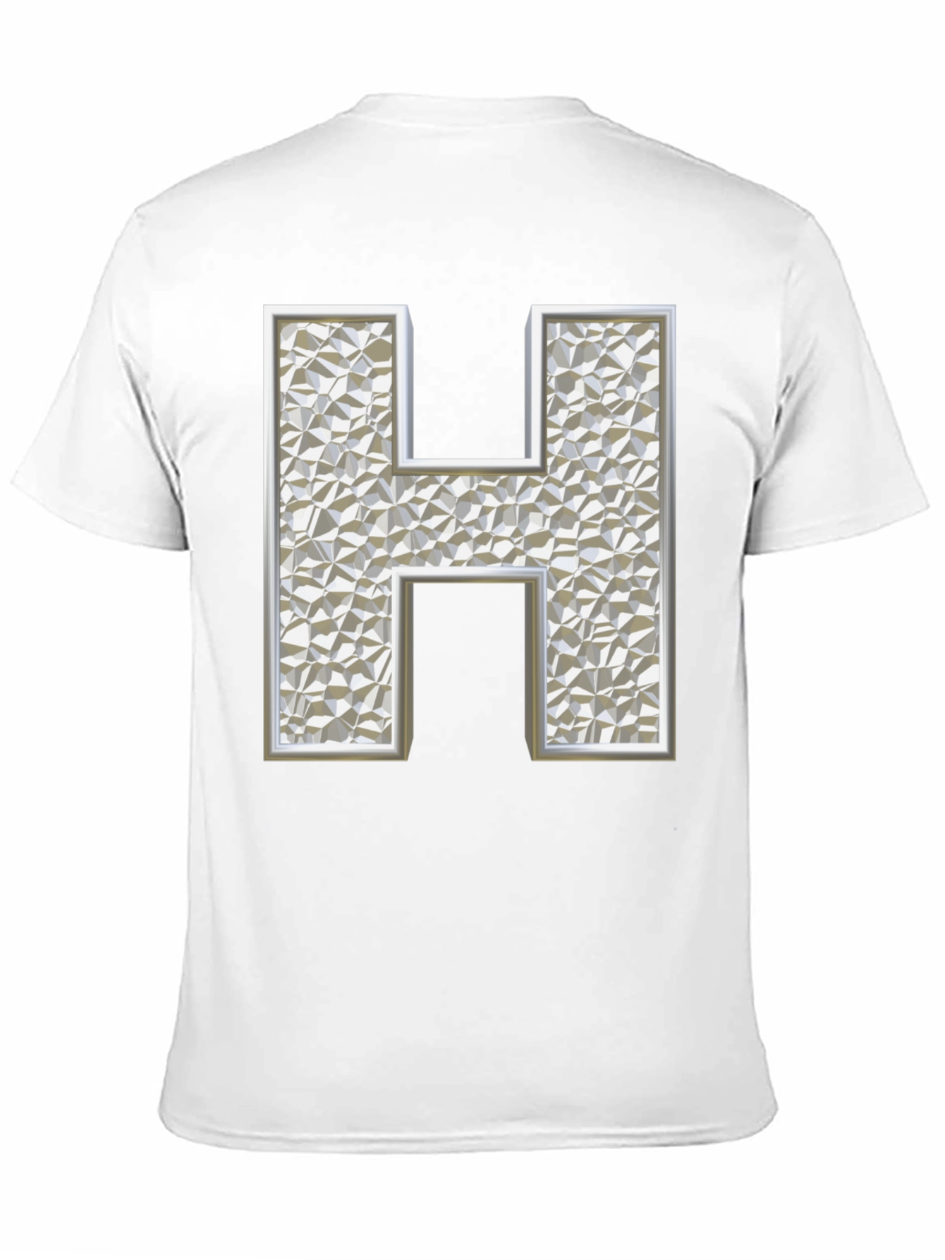 Abstract H Letter Black T-Shirt