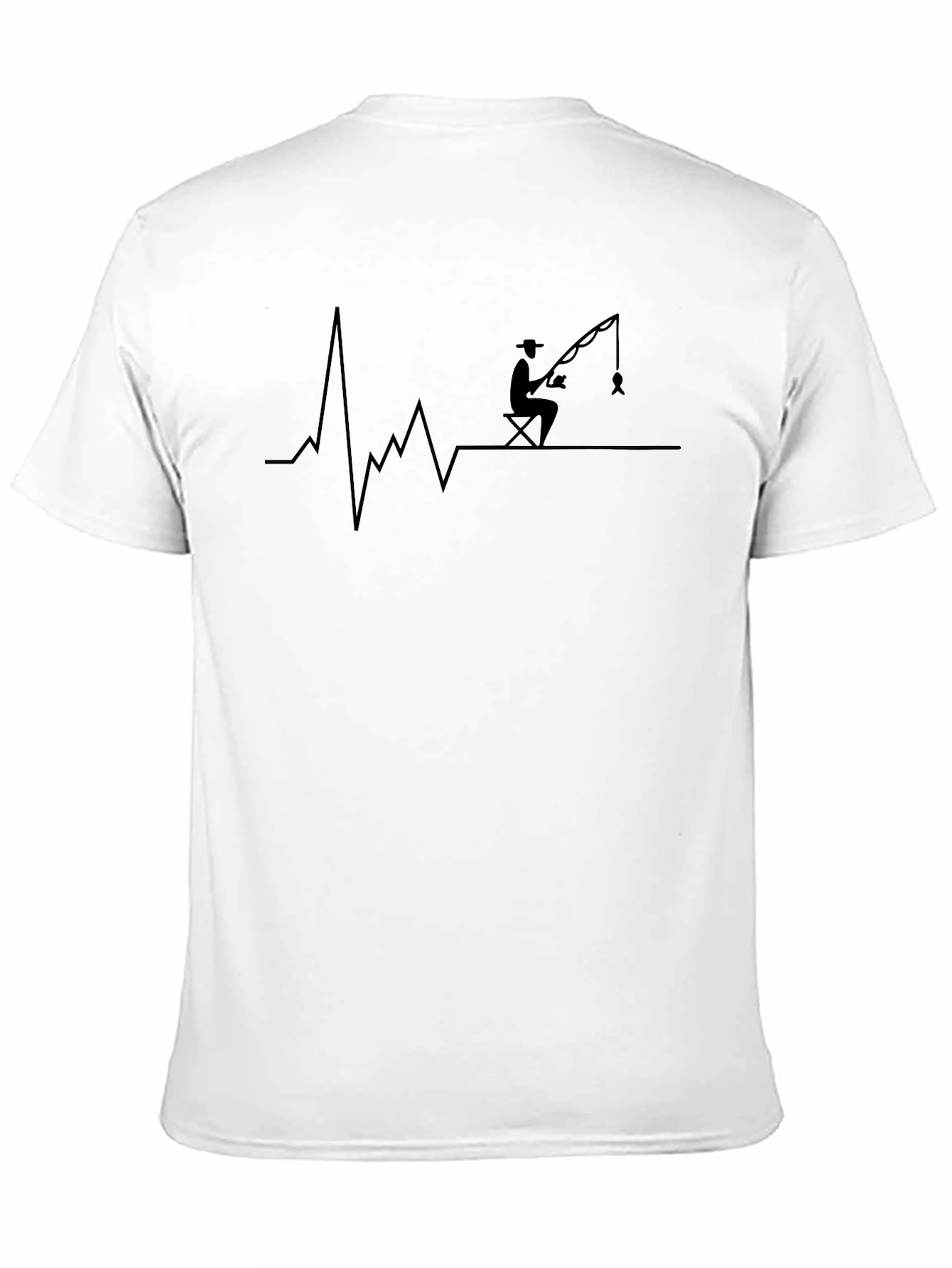 Fisherman Heartbeat T-Shirt - Unique Graphic Tee
