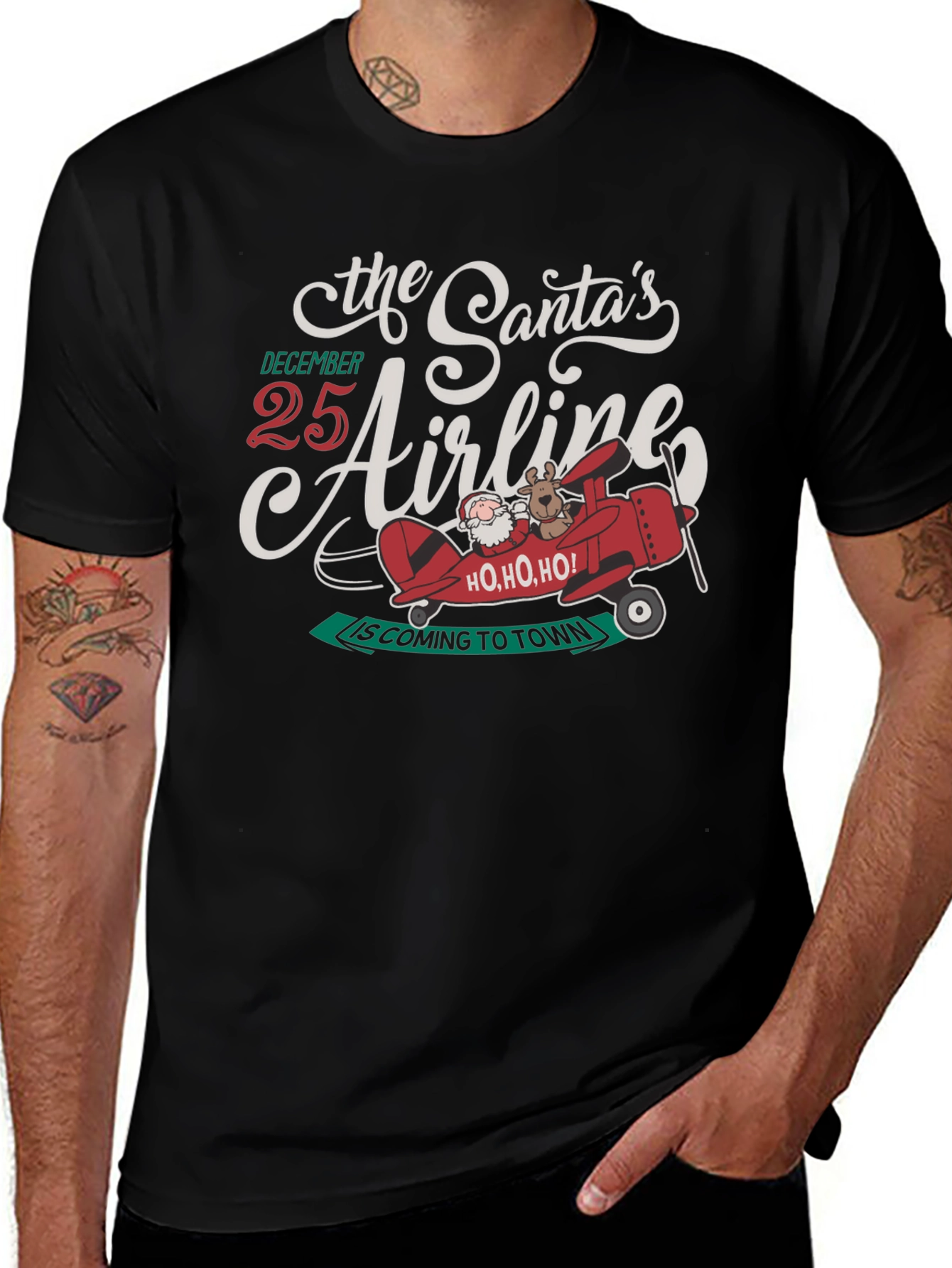 Santas Airline Christmas T-Shirt