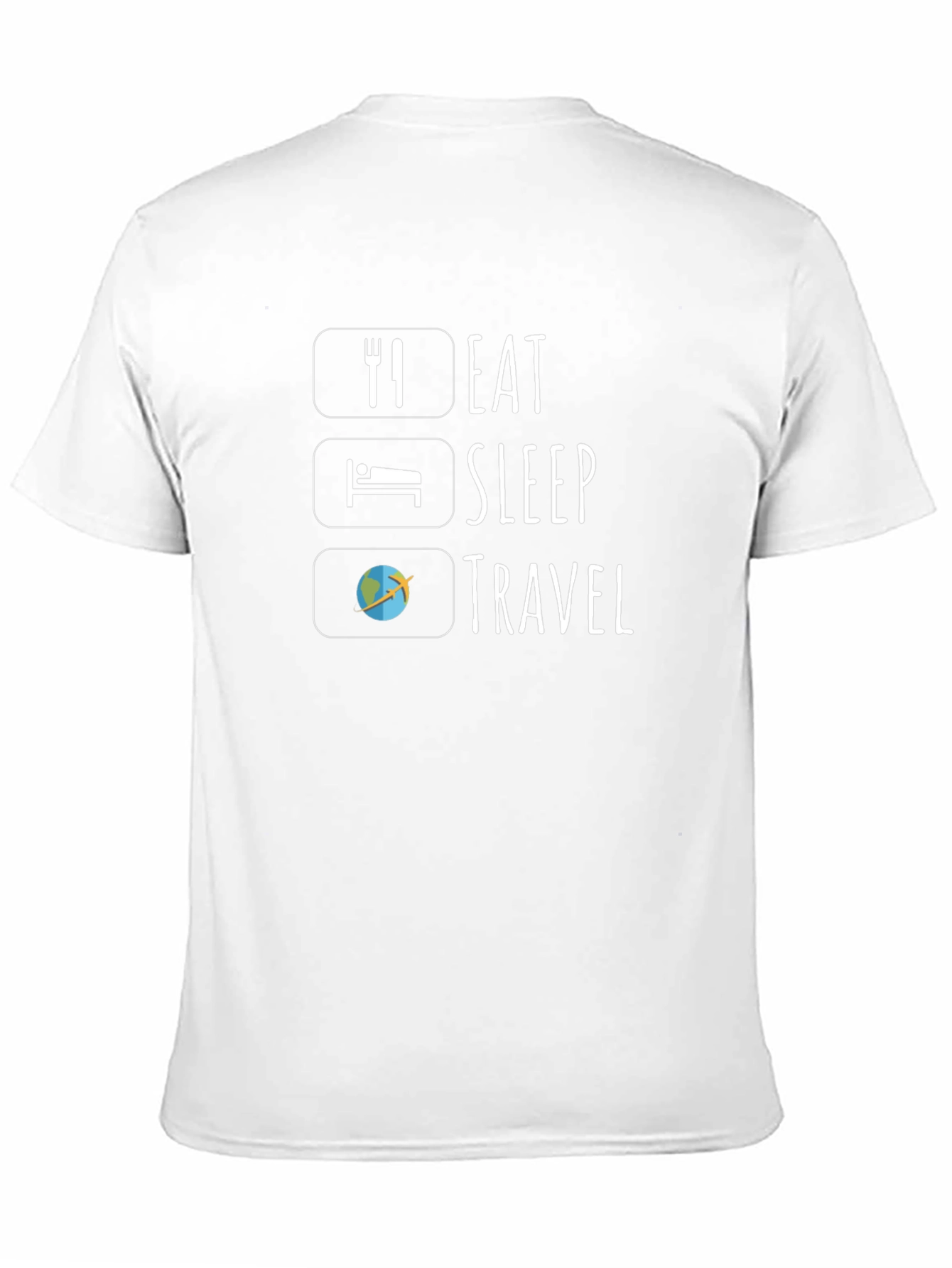 Eat Sleep Travel Black Graphic T-Shirt