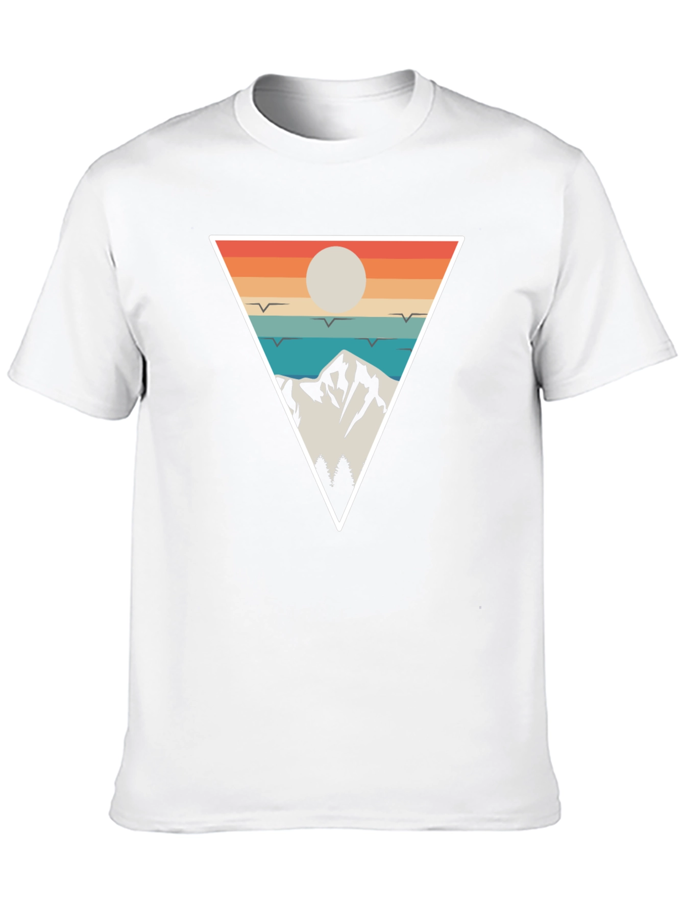 Retro Mountain Triangle T-Shirt - Adventure Style