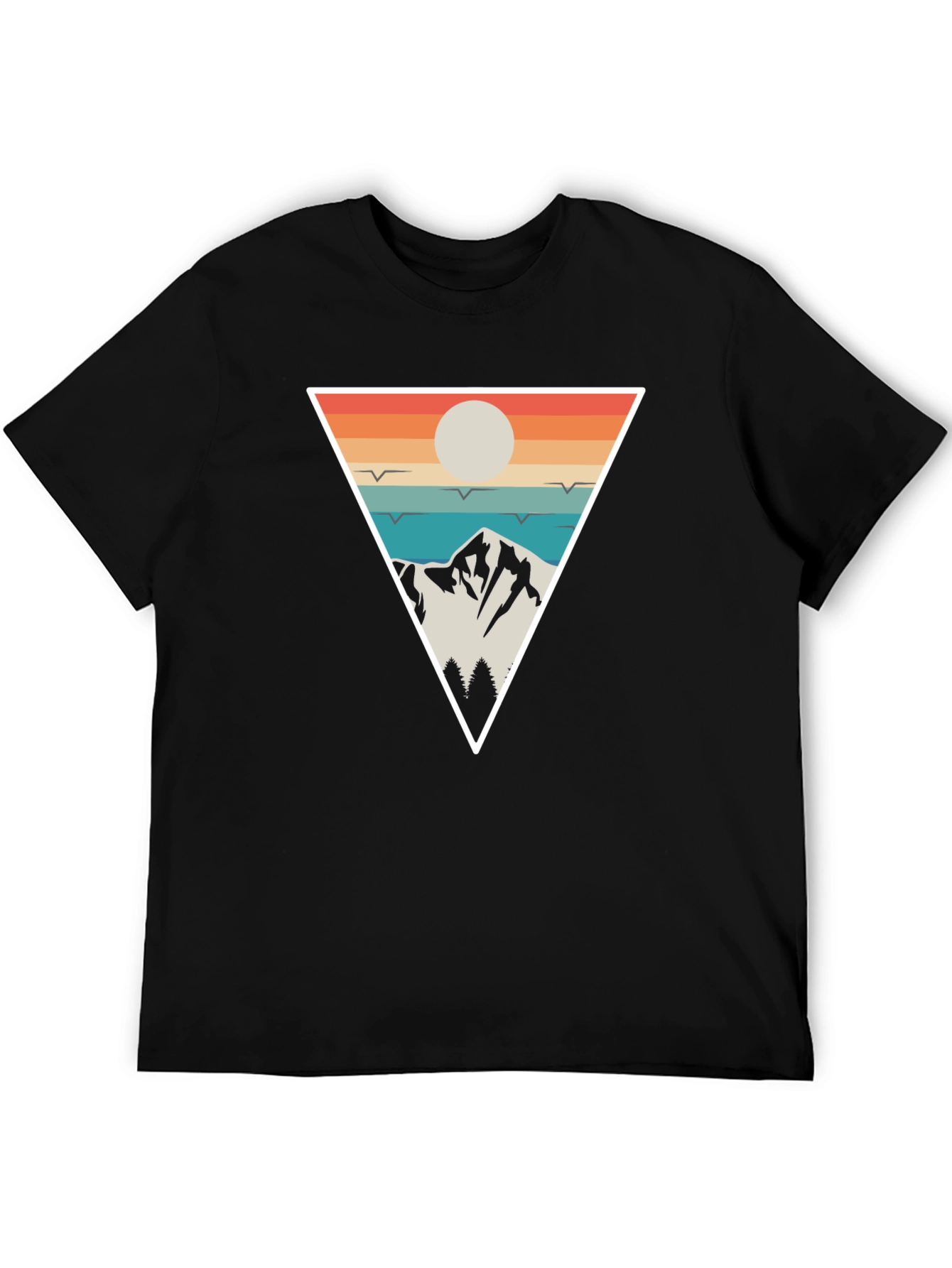 Retro Mountain Triangle T-Shirt - Adventure Style