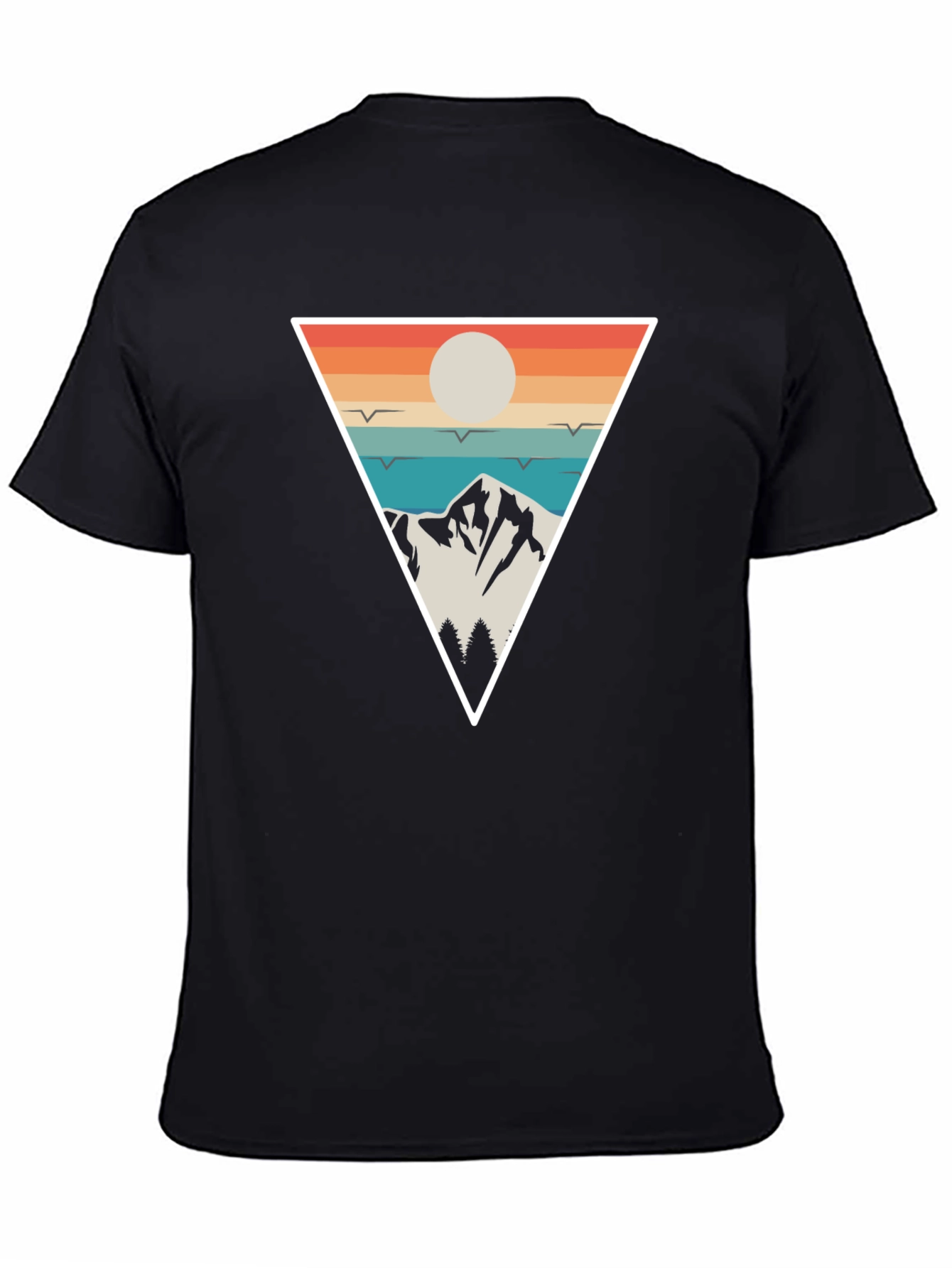 Retro Mountain Triangle T-Shirt - Adventure Style
