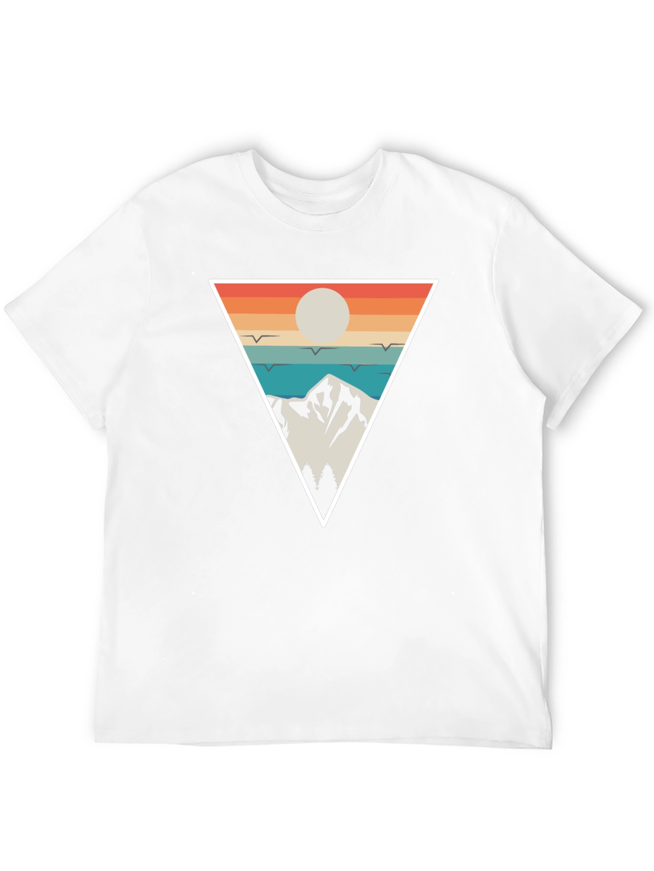 Retro Mountain Triangle T-Shirt - Adventure Style