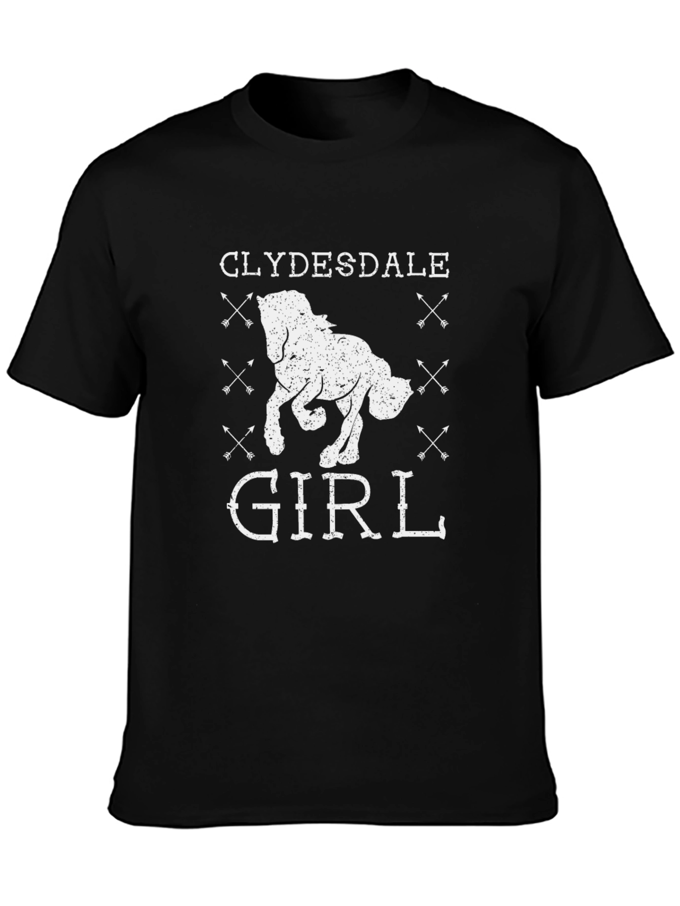 Clydesdale Girl Graphic Tee - Black Unisex T-Shirt