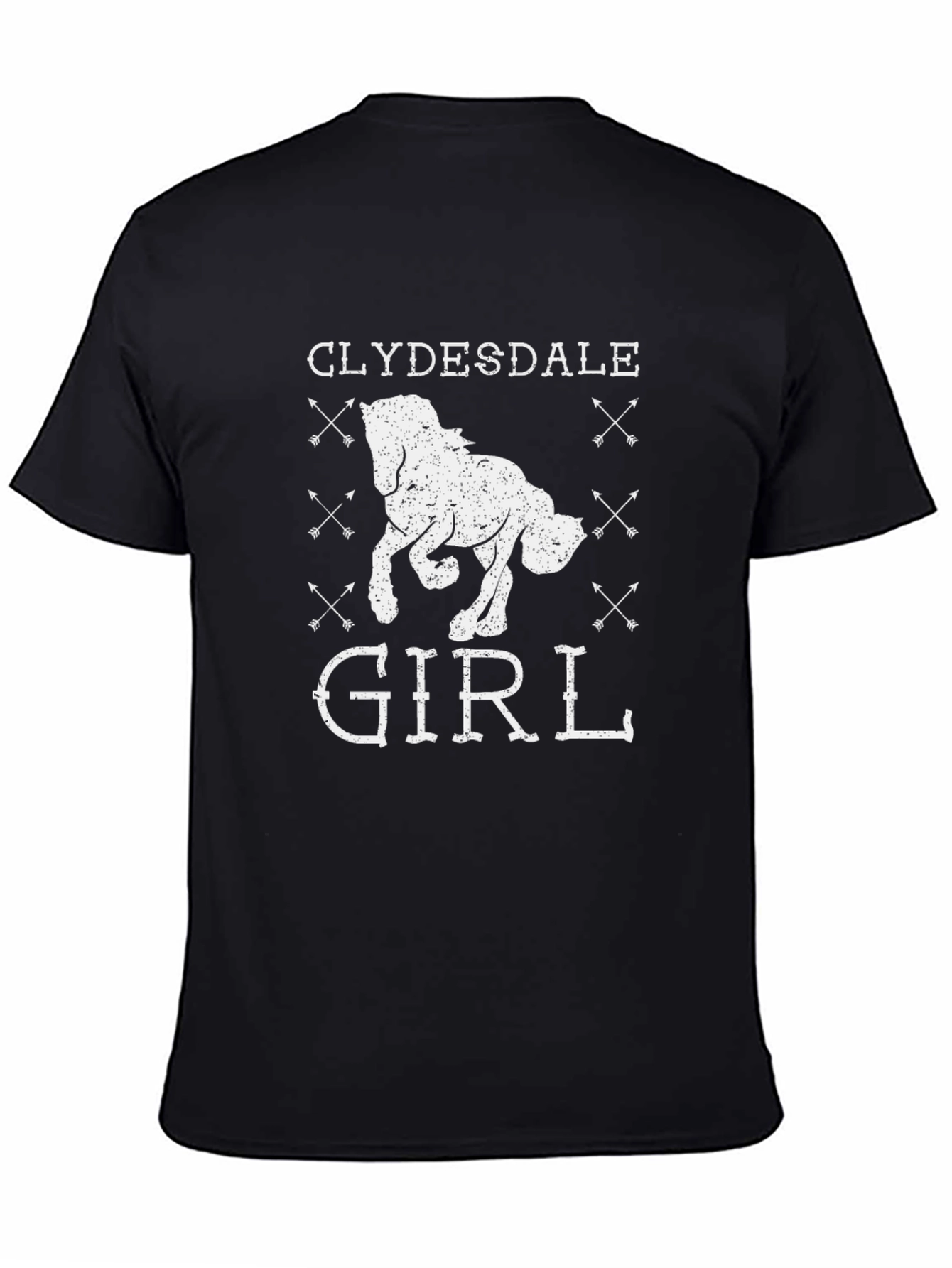 Clydesdale Girl Graphic Tee - Black Unisex T-Shirt
