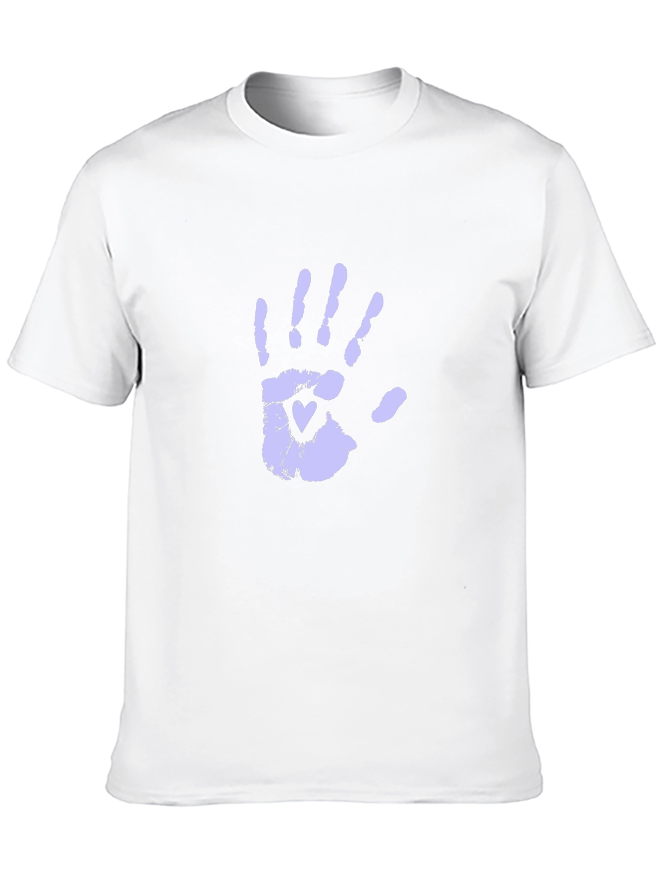 Hand Print Heart Graphic Tee - Unisex Black T-Shirt