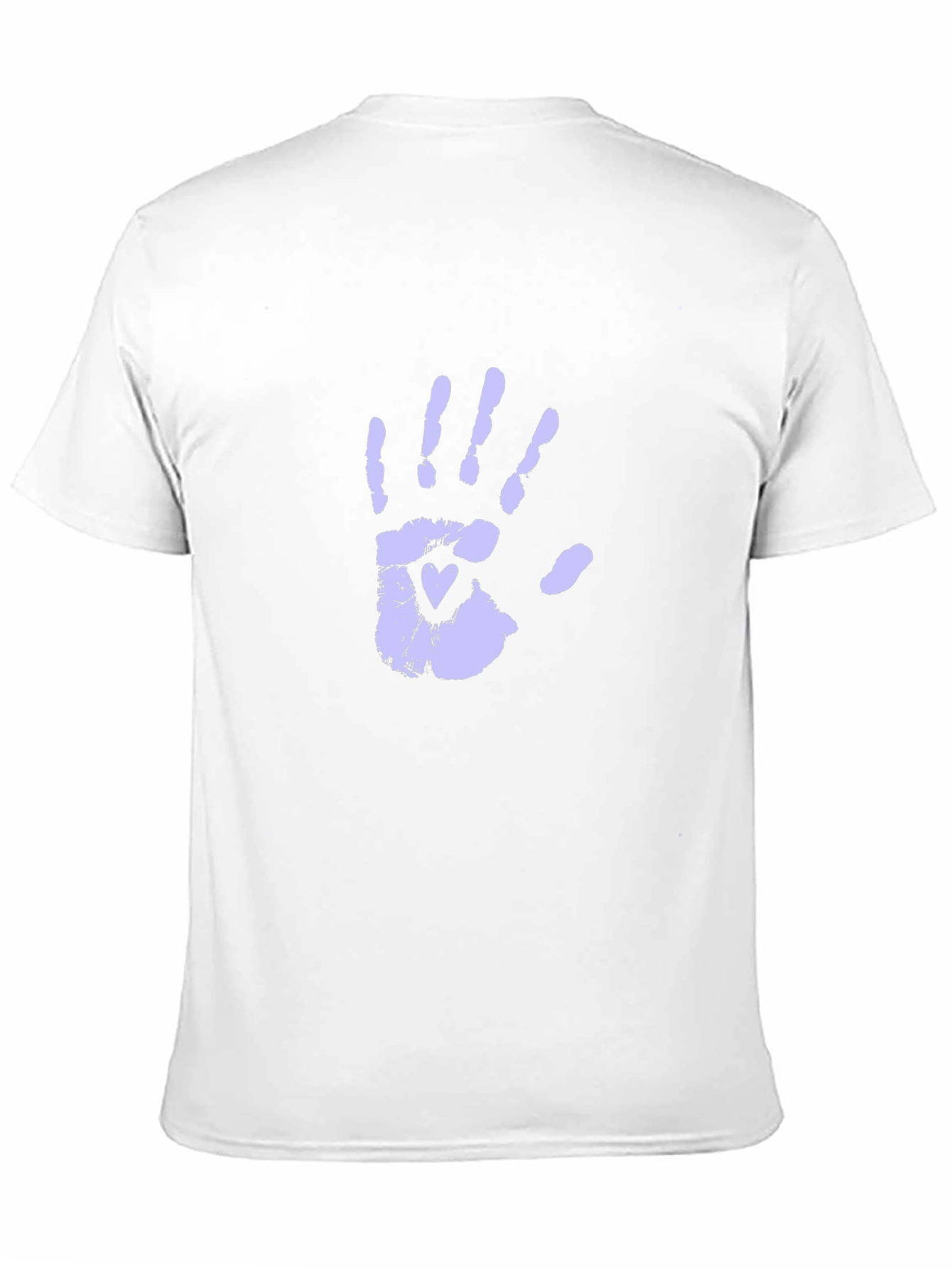 Hand Print Heart Graphic Tee - Unisex Black T-Shirt