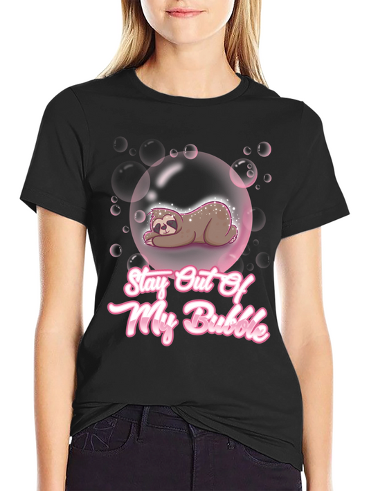 Stay Out Of My Bubble Sloth Graphic Tee