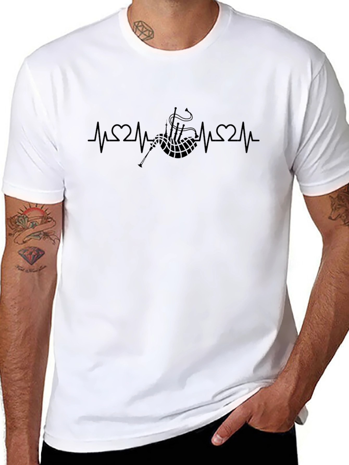 Bagpipe Heartbeat T-Shirt