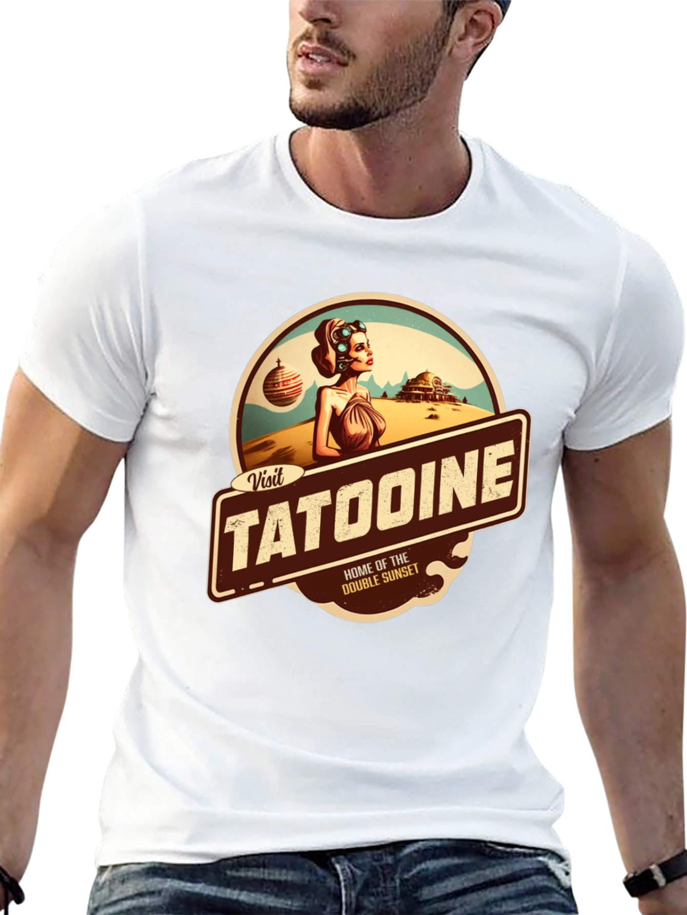 Visit Tatooine T-Shirt - Double Sunset Graphic Tee