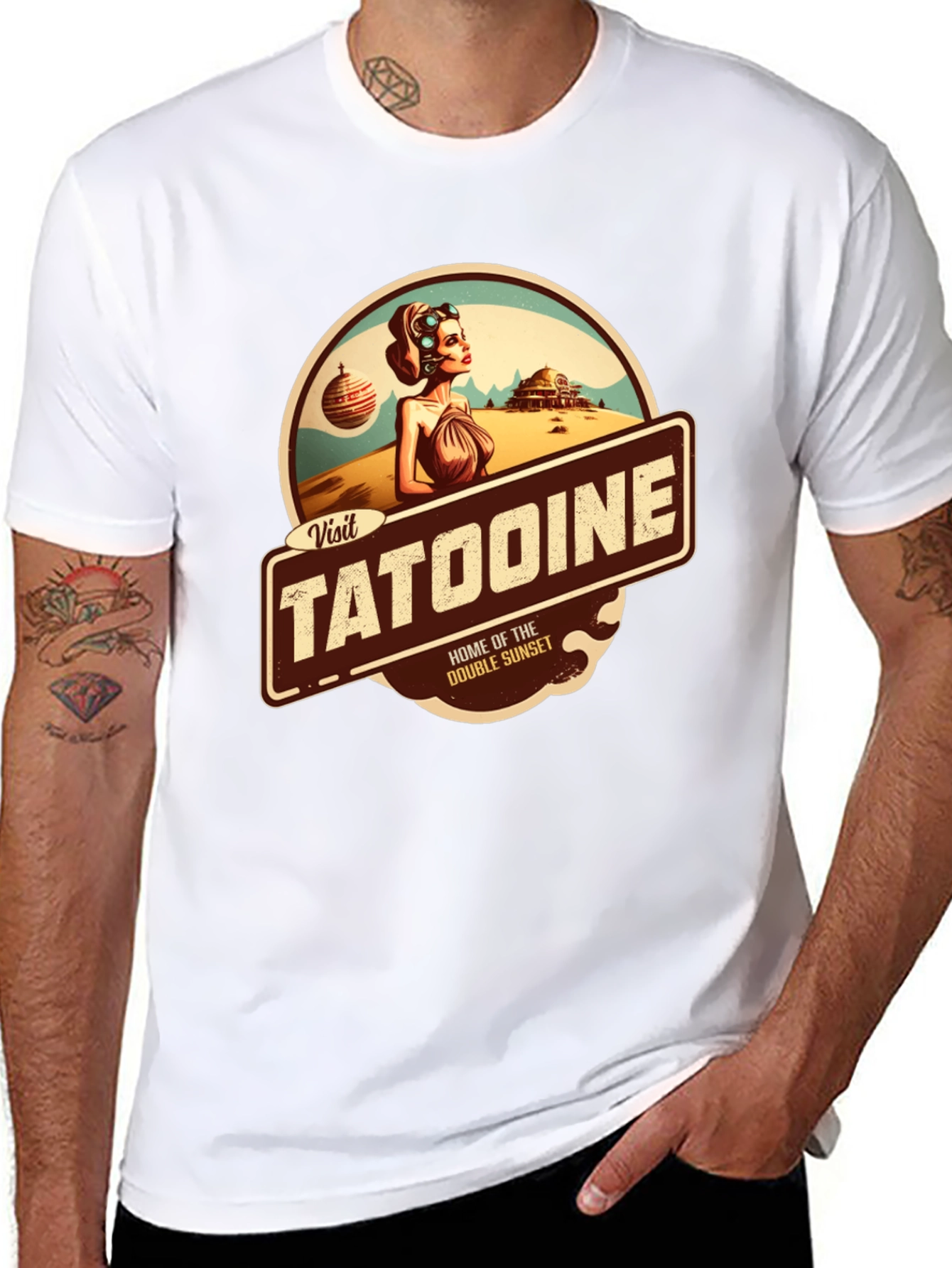Visit Tatooine T-Shirt - Double Sunset Graphic Tee