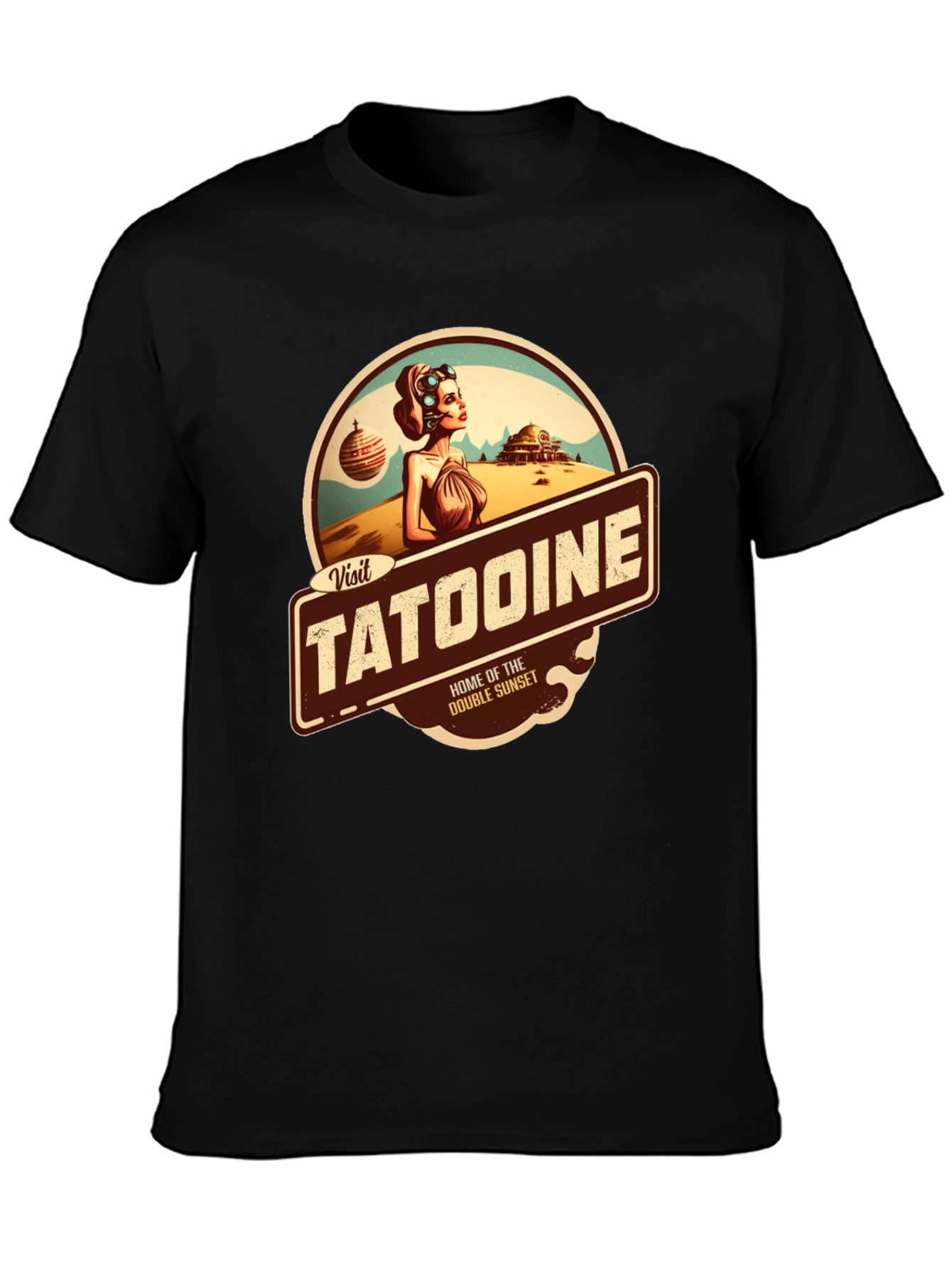 Visit Tatooine T-Shirt - Double Sunset Graphic Tee