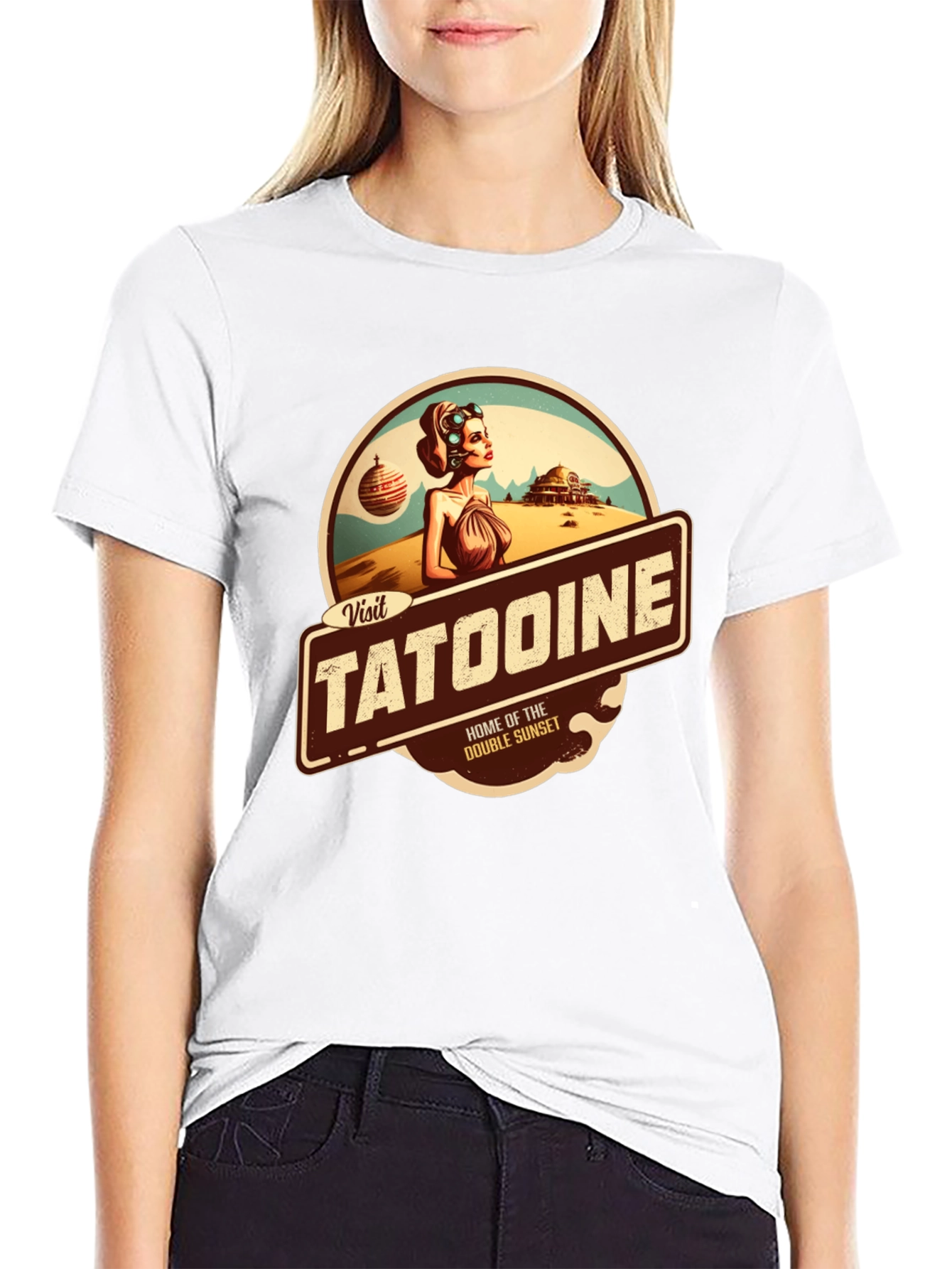 Visit Tatooine T-Shirt - Double Sunset Graphic Tee