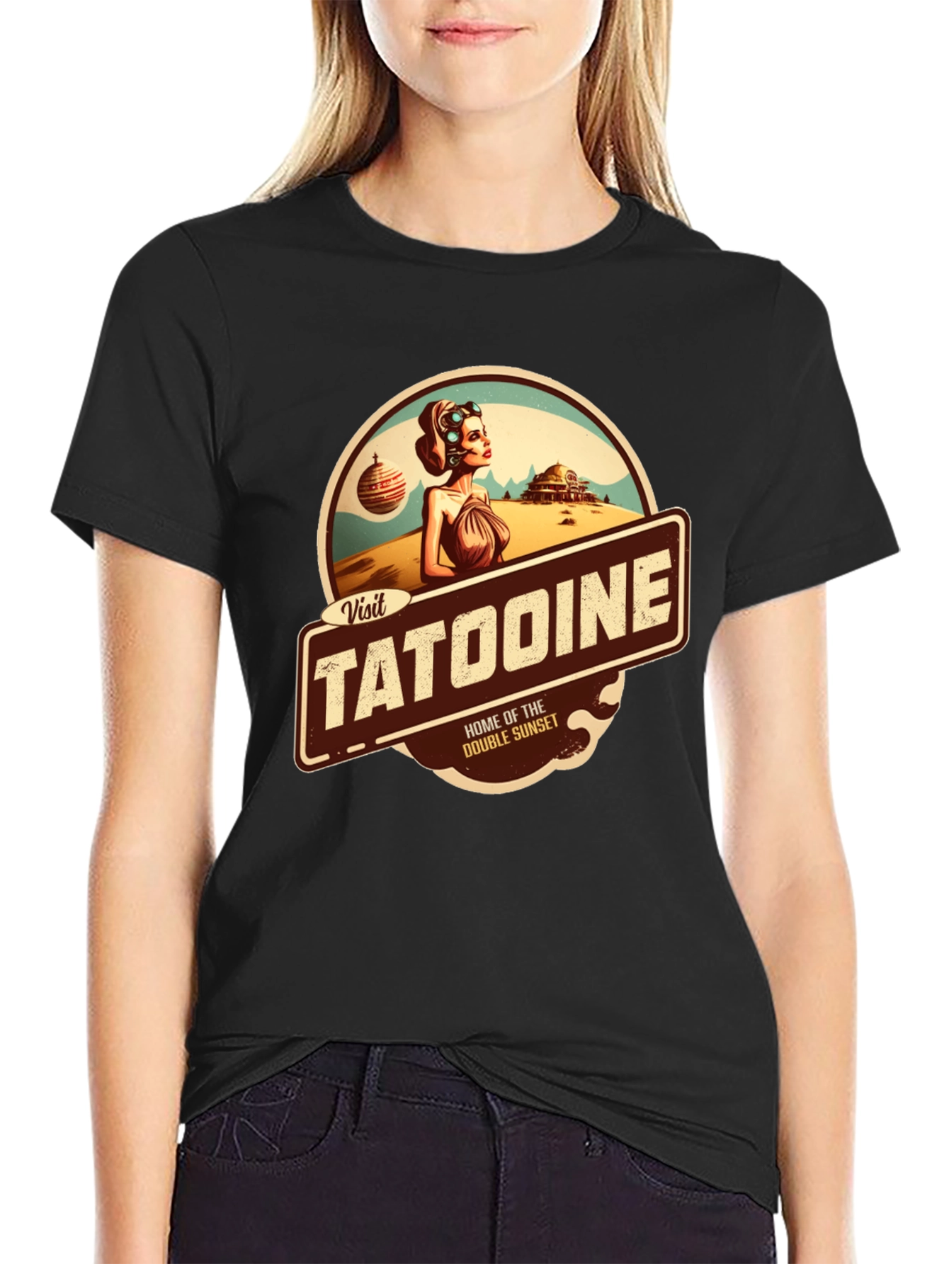 Visit Tatooine T-Shirt - Double Sunset Graphic Tee