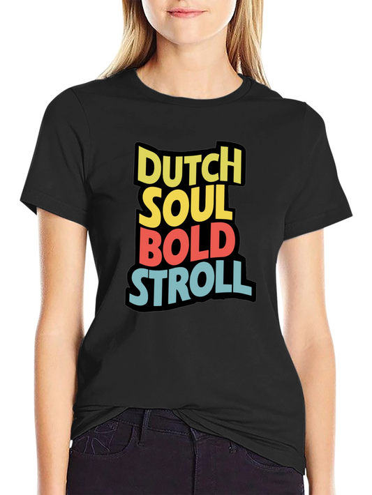 Dutch Soul Bold Stroll Black Graphic Tee