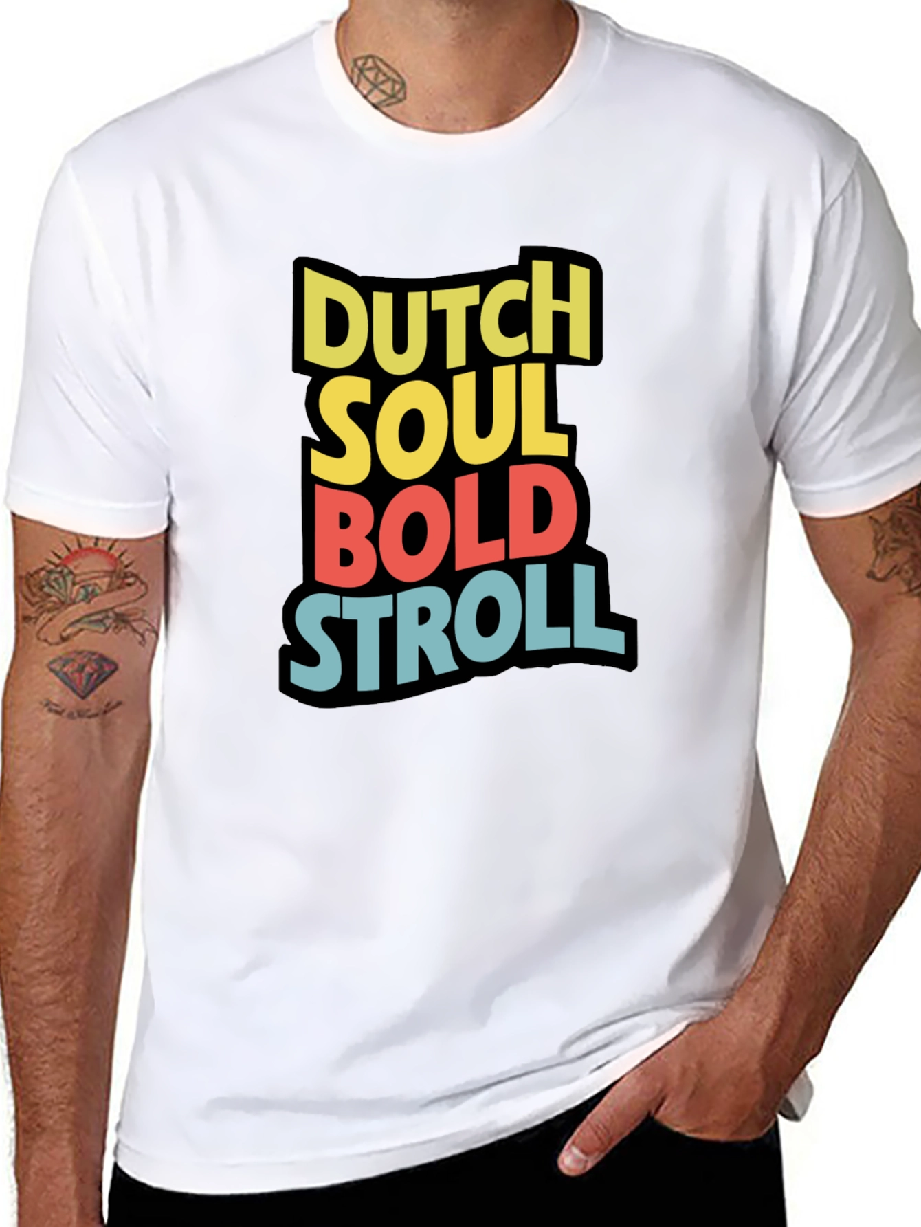 Dutch Soul Bold Stroll Black Graphic Tee