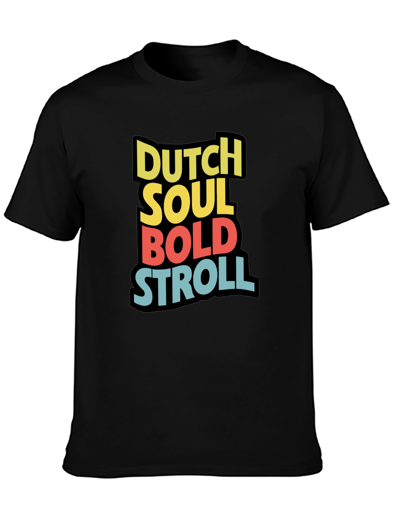 Dutch Soul Bold Stroll Black Graphic Tee