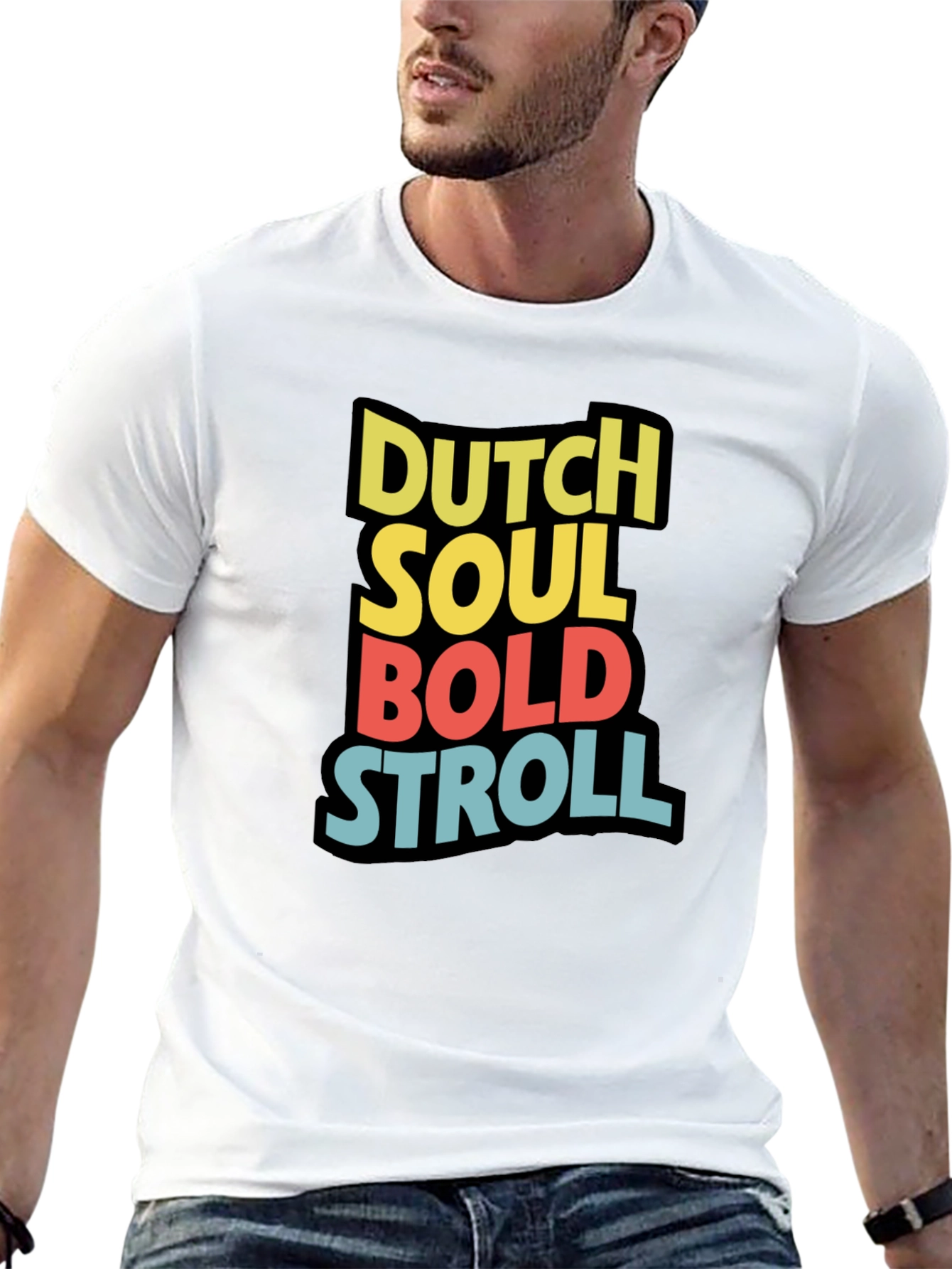 Dutch Soul Bold Stroll Black Graphic Tee
