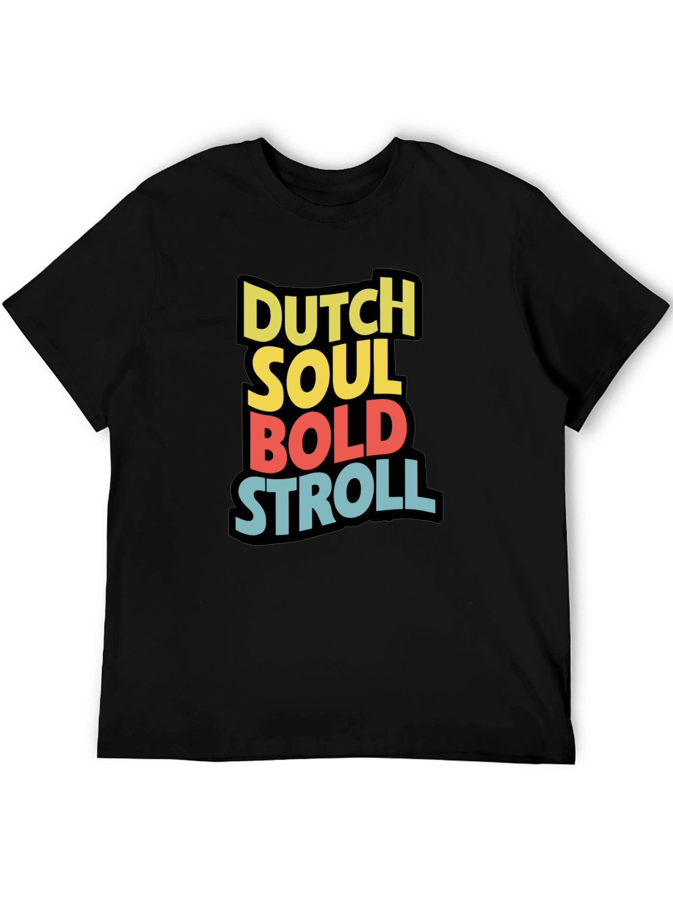 Dutch Soul Bold Stroll Black Graphic Tee