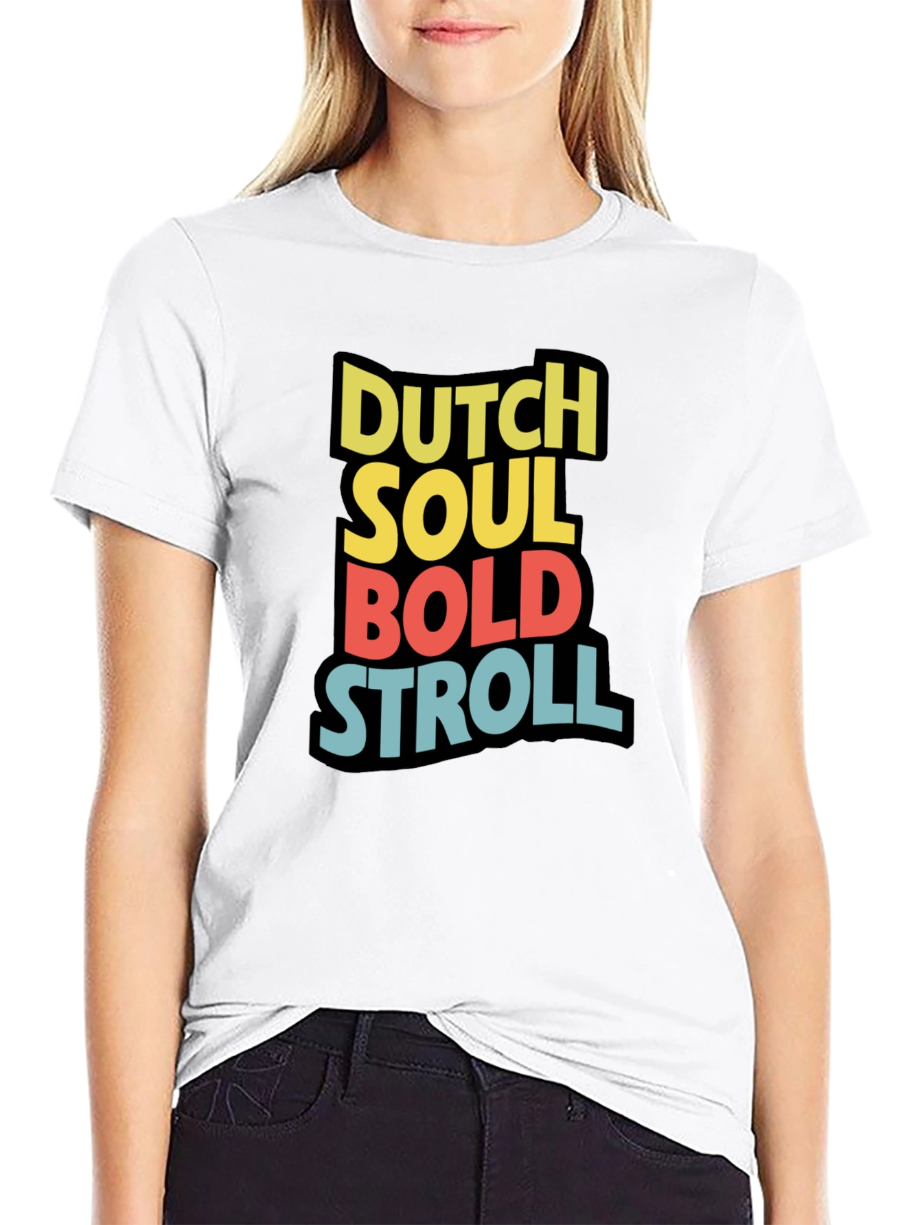 Dutch Soul Bold Stroll Black Graphic Tee