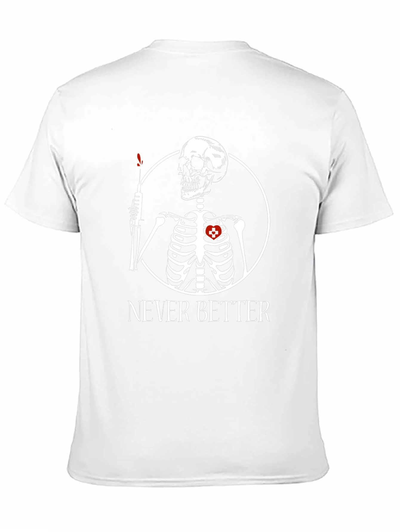 Edgy Skeleton Never Better Graphic Tee