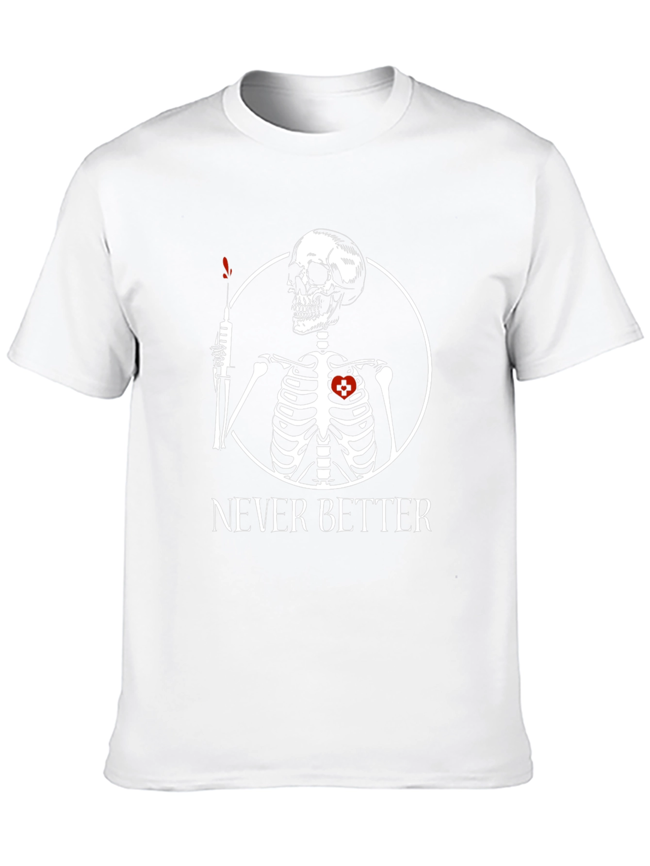 Edgy Skeleton Never Better Graphic Tee