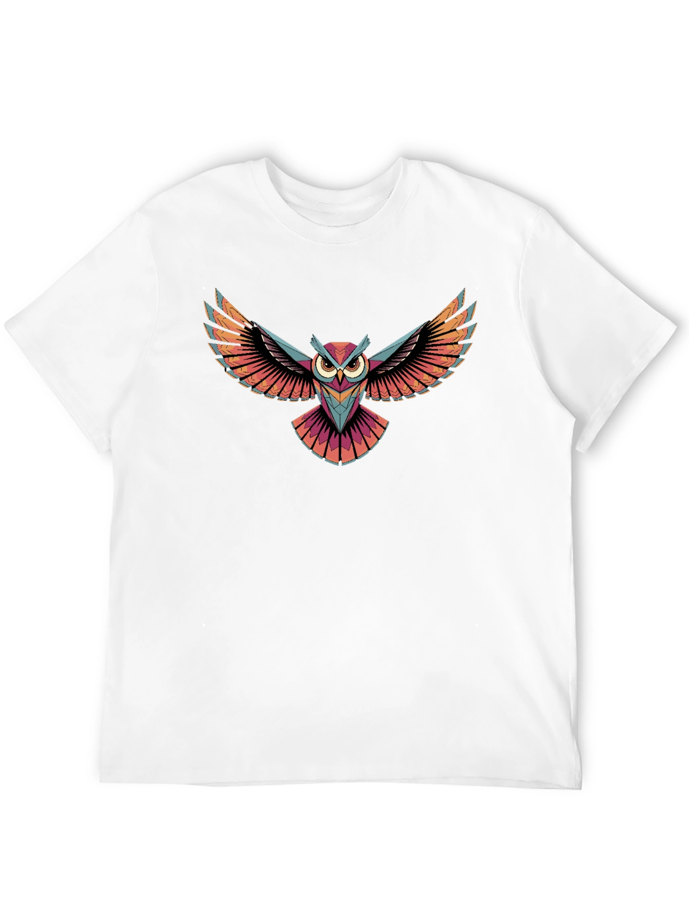 Owl Graphic Print Black T-Shirt