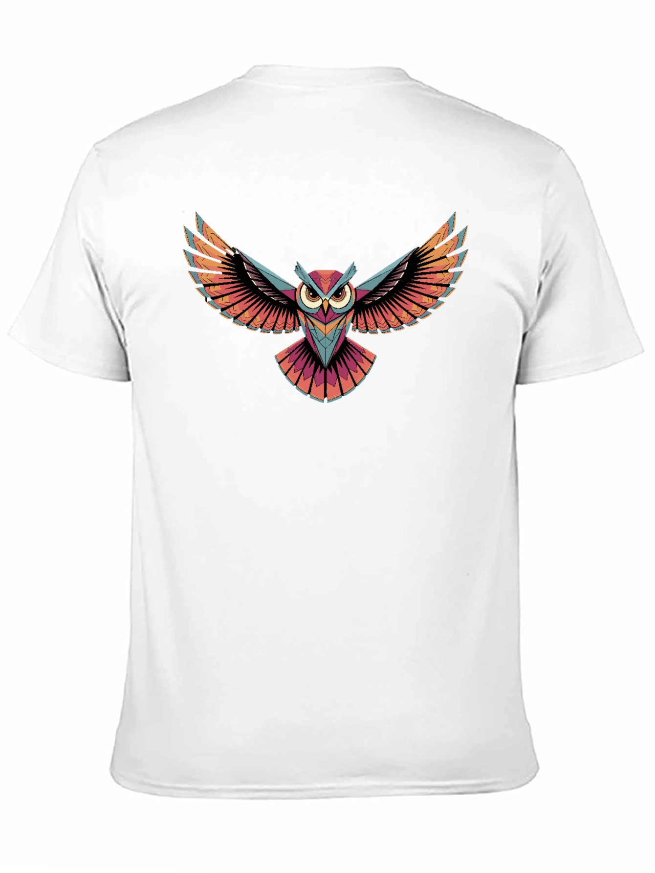 Owl Graphic Print Black T-Shirt