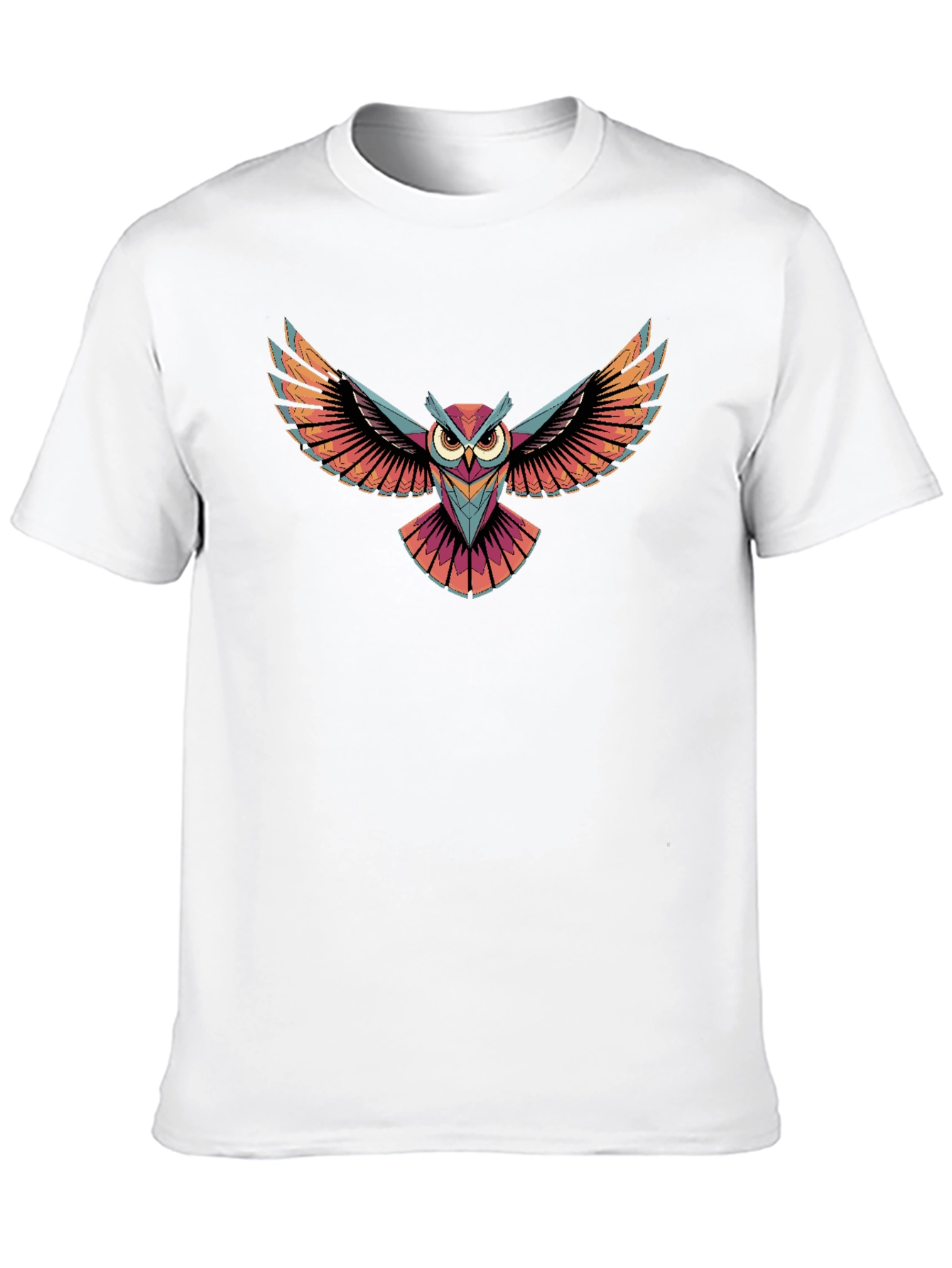 Owl Graphic Print Black T-Shirt