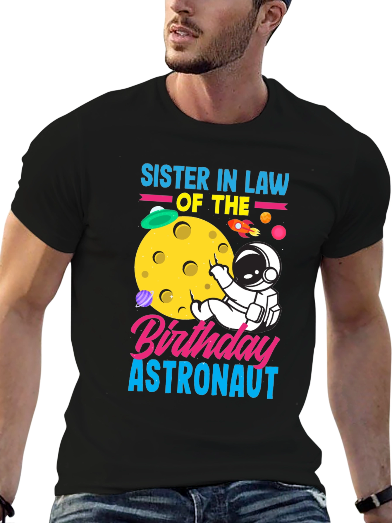 Sister In Law Birthday Astronaut Graphic Tee