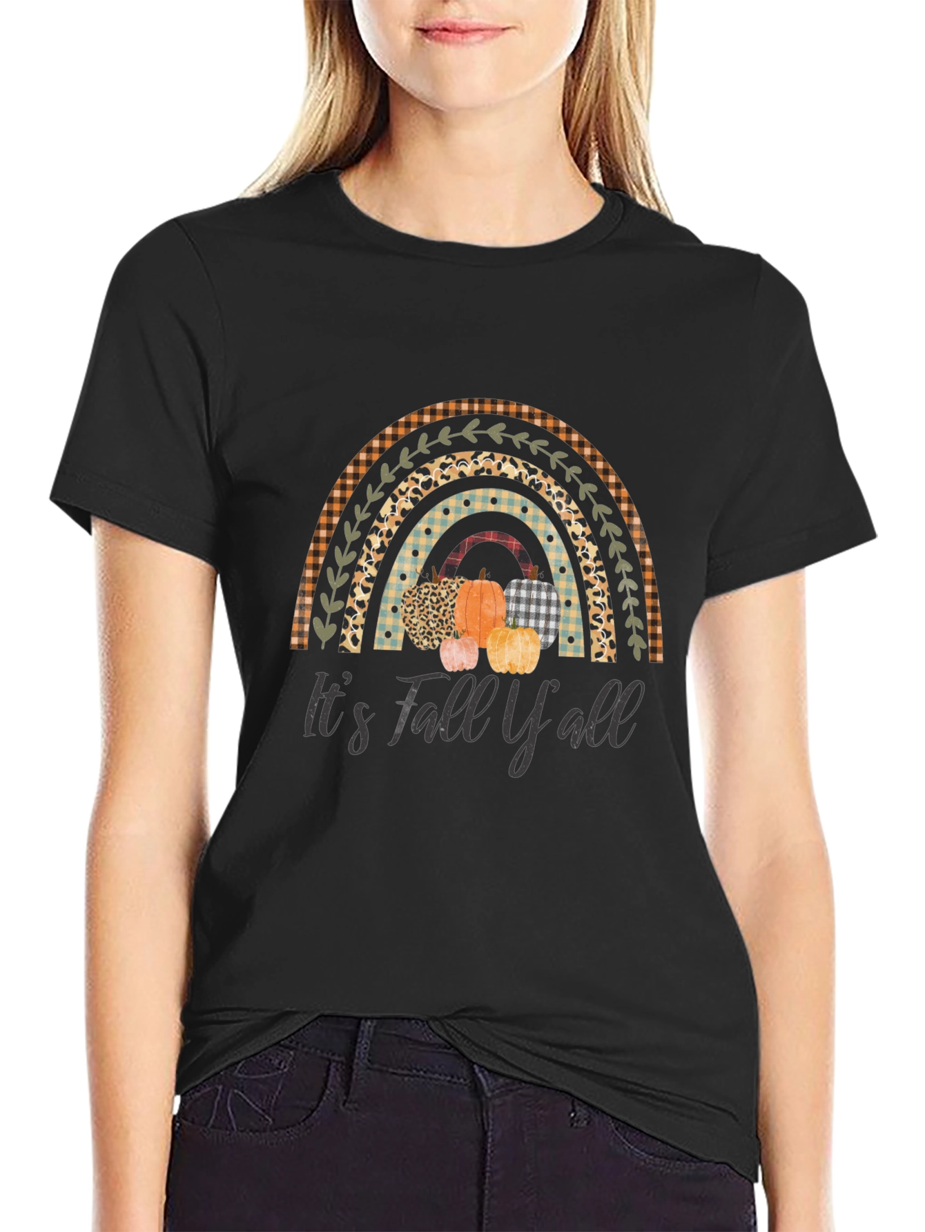 Its Fall Yall Rainbow Pumpkin T-Shirt