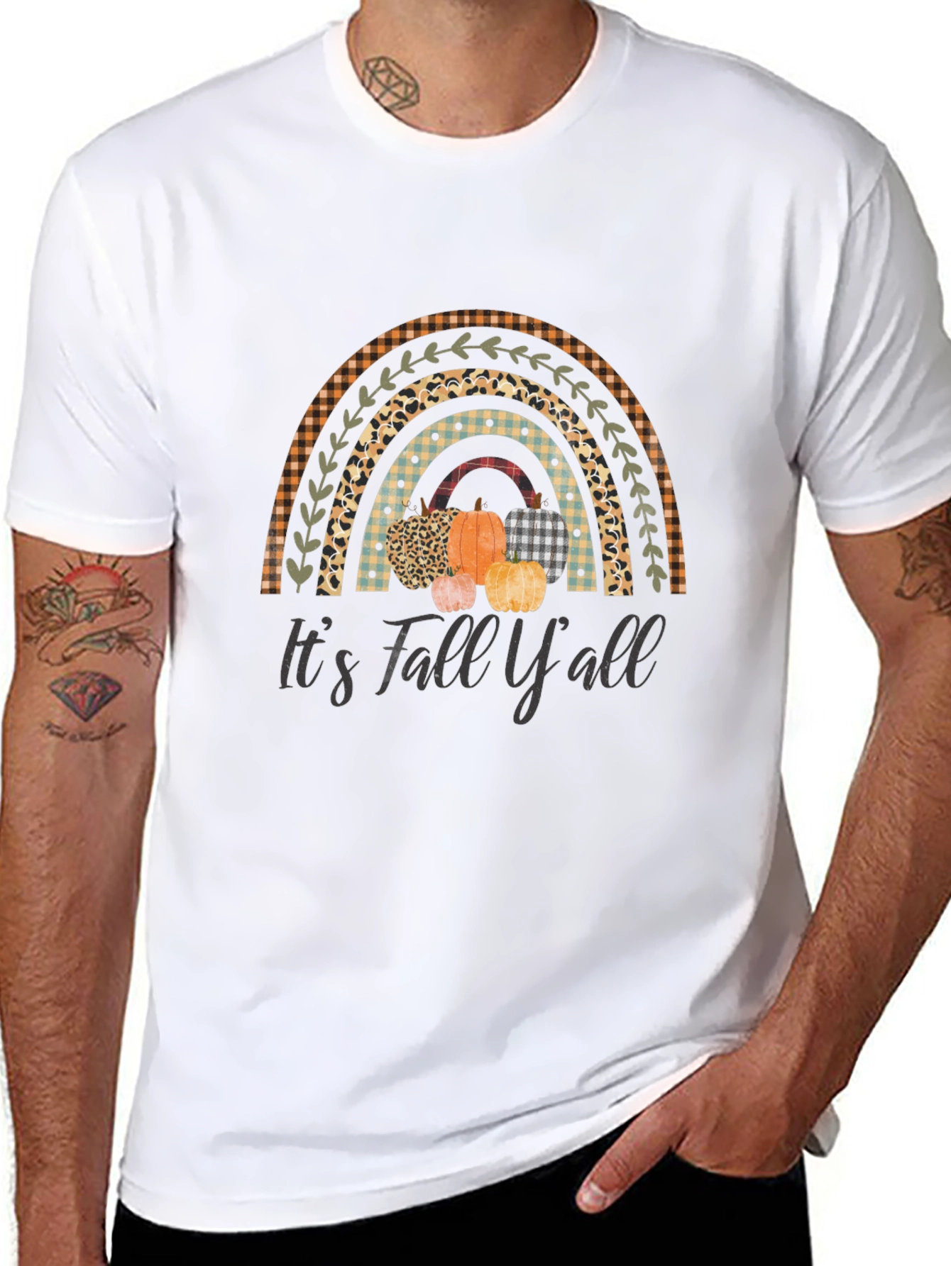 Its Fall Yall Rainbow Pumpkin T-Shirt