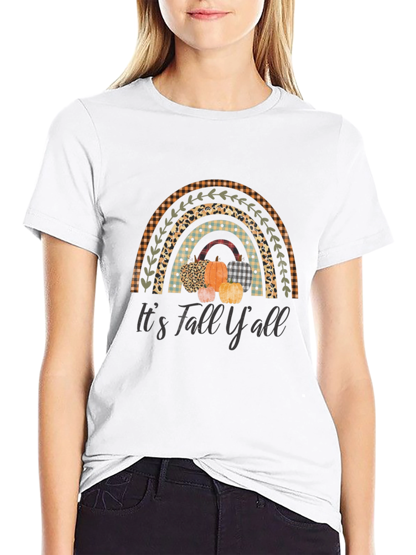 Its Fall Yall Rainbow Pumpkin T-Shirt
