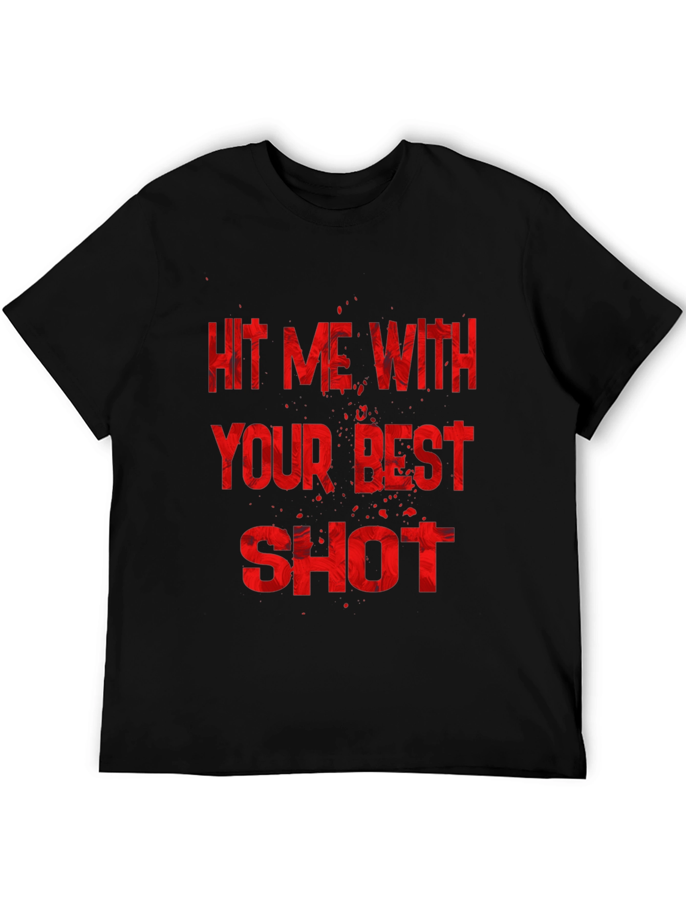 Hit Me With Your Best Shot Black Graphic Tee