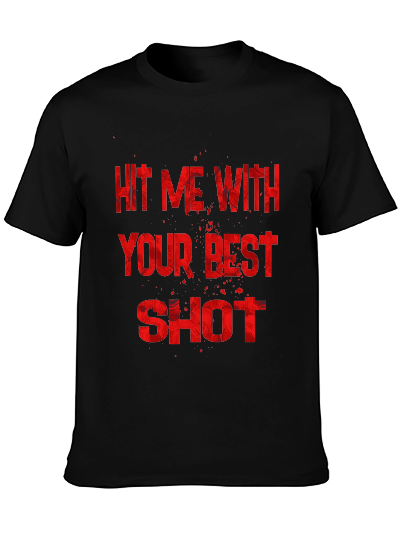 Hit Me With Your Best Shot Black Graphic Tee