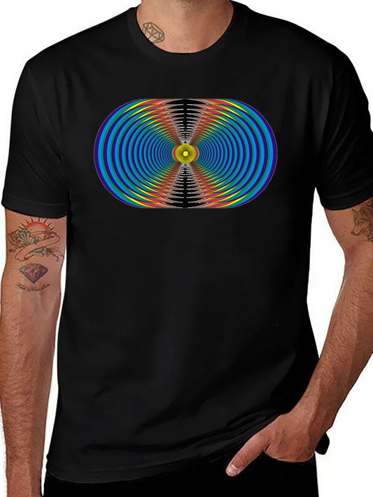 Abstract Graphic Black T-Shirt